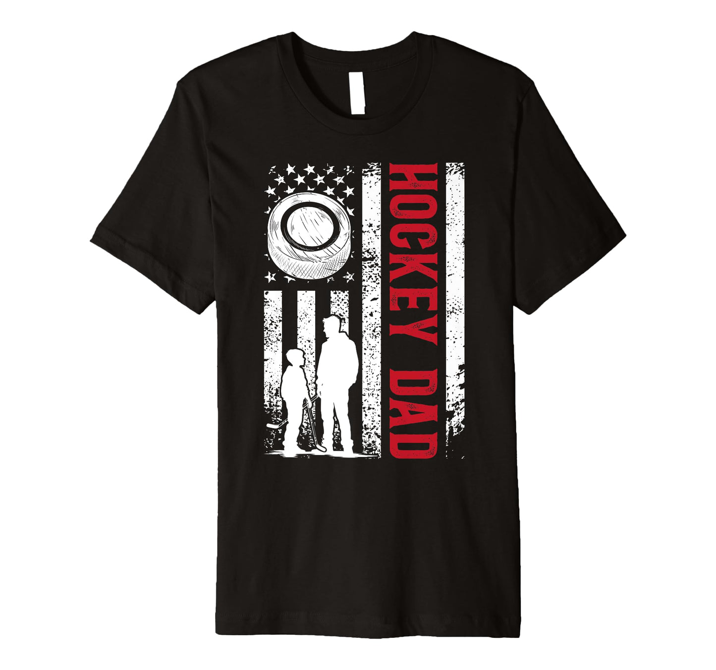Mens Hockey Dad Us Flag Ice Hockey T-Shirt - Streetwear Style Men Women - T-Shirt, Sweatshirt, Hoodie