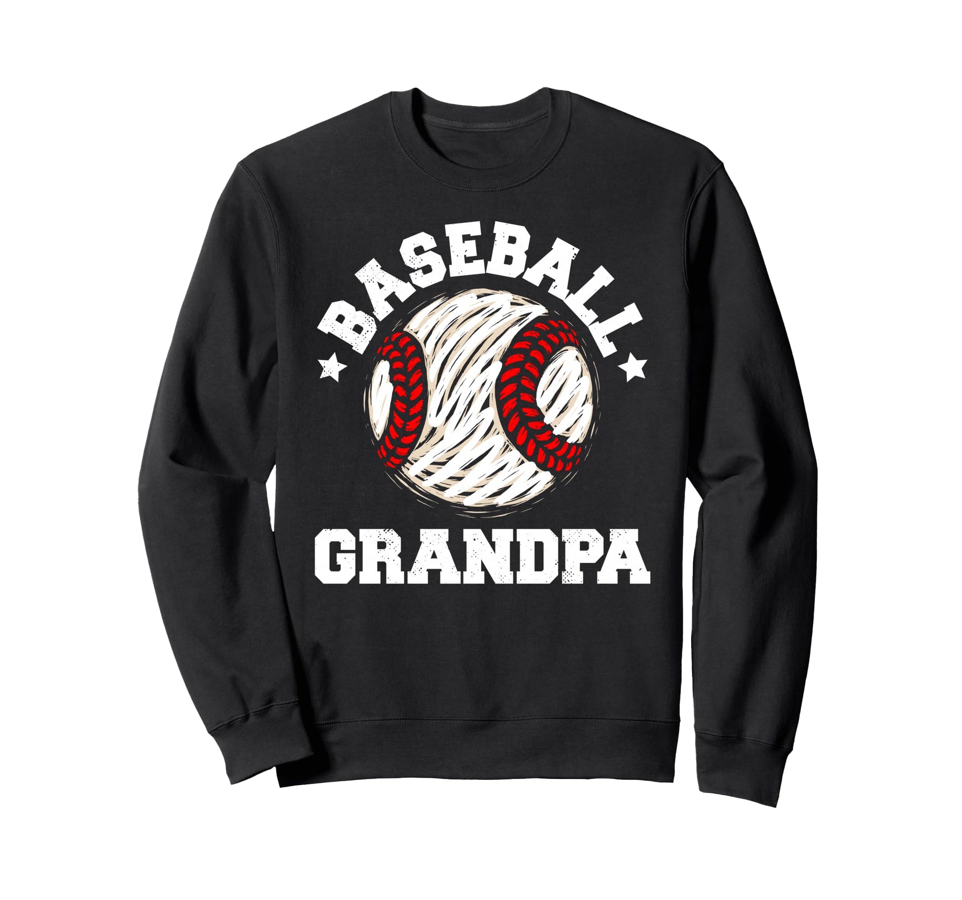 Baseball Grandpa Distressed Funny Sweatshirt - Minimalist Print Unisex - T-Shirt, Sweatshirt, Hoodie