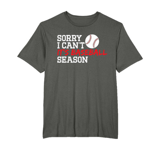 Baseball Mom Dad Funny Sorry I Cant T-Shirt - Minimalist Print Men Women - T-Shirt, Sweatshirt, Hoodie