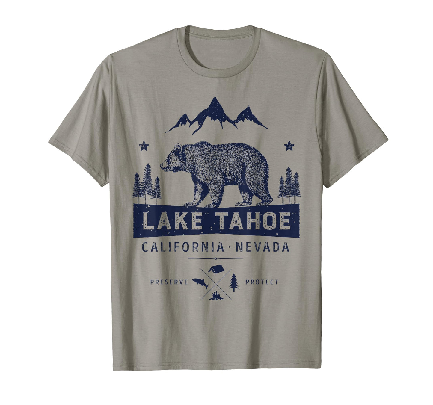 Lake Tahoe California Nevada Bear T-Shirt - Graphic Print Unisex - T-Shirt, Sweatshirt, Hoodie