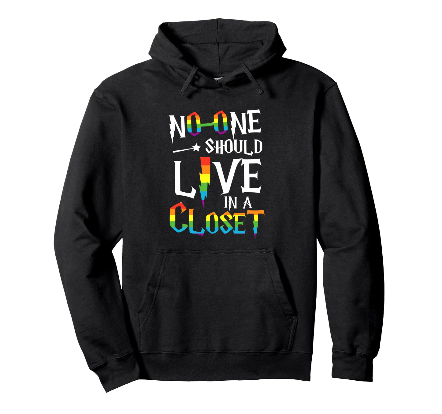 Gay Pride No One Should Live Closet Hoodie - Aesthetic Graphic Men Women - T-Shirt, Sweatshirt, Hoodie