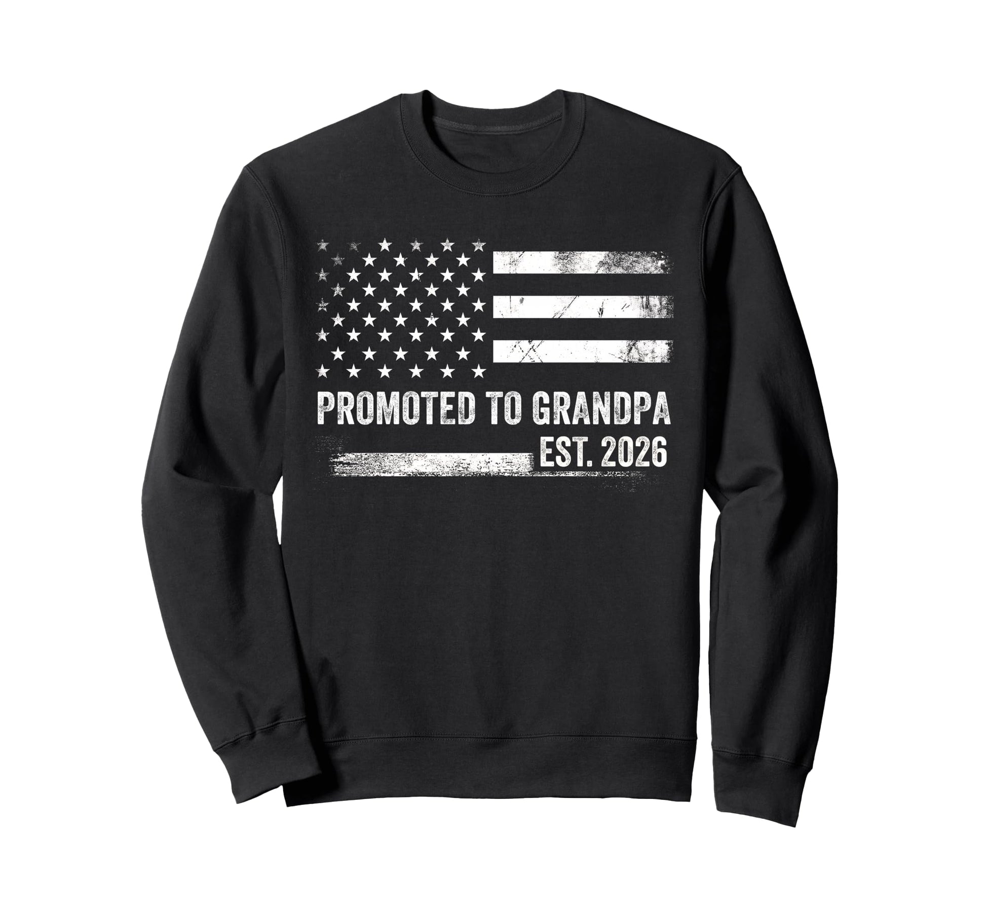 Promoted To Grandpa Est 2026 Usa Sweatshirt - Minimalist Print for Adults - T-Shirt, Sweatshirt, Hoodie