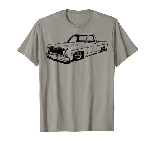 73 87 Mini C10 Truck Slammed Dad Gag T-Shirt - Novelty Apparel Men Women - T-Shirt, Sweatshirt, Hoodie