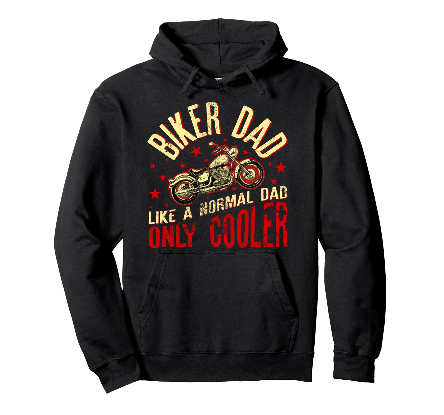 Biker Dad Motorcyle Funny Grandpas Hoodie - Graphic Print Men Women - T-Shirt, Sweatshirt, Hoodie