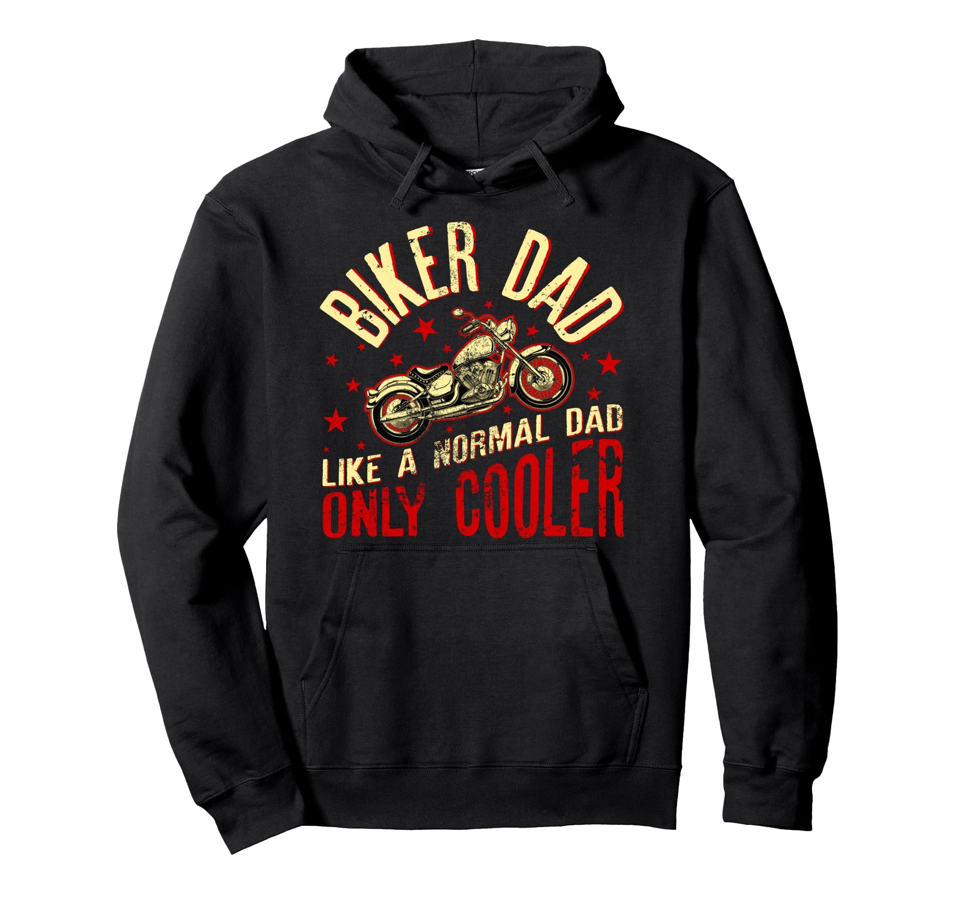 Biker Dad Motorcyle Funny Grandpas Hoodie - Graphic Print Men Women - T-Shirt, Sweatshirt, Hoodie