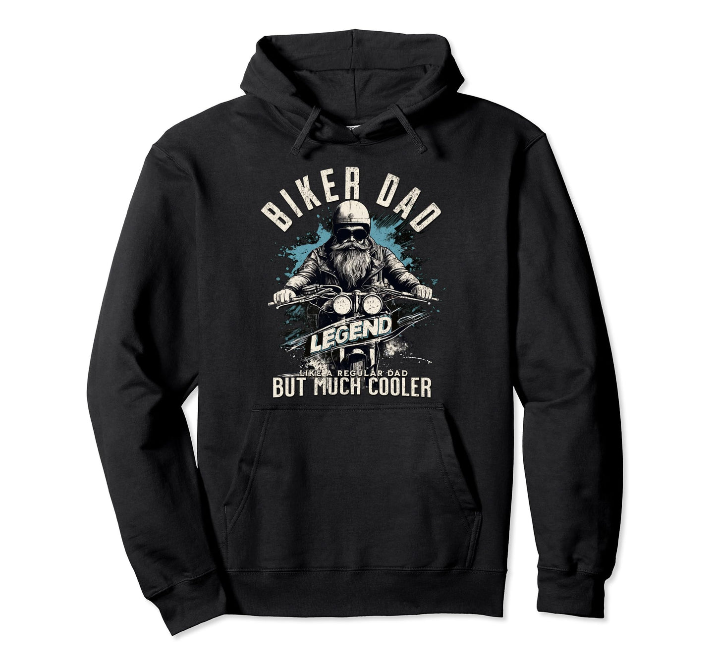 Biker Dad Legend Dad Motorcycle Hoodie - Casual Everyday Wear Men Women - T-Shirt, Sweatshirt, Hoodie