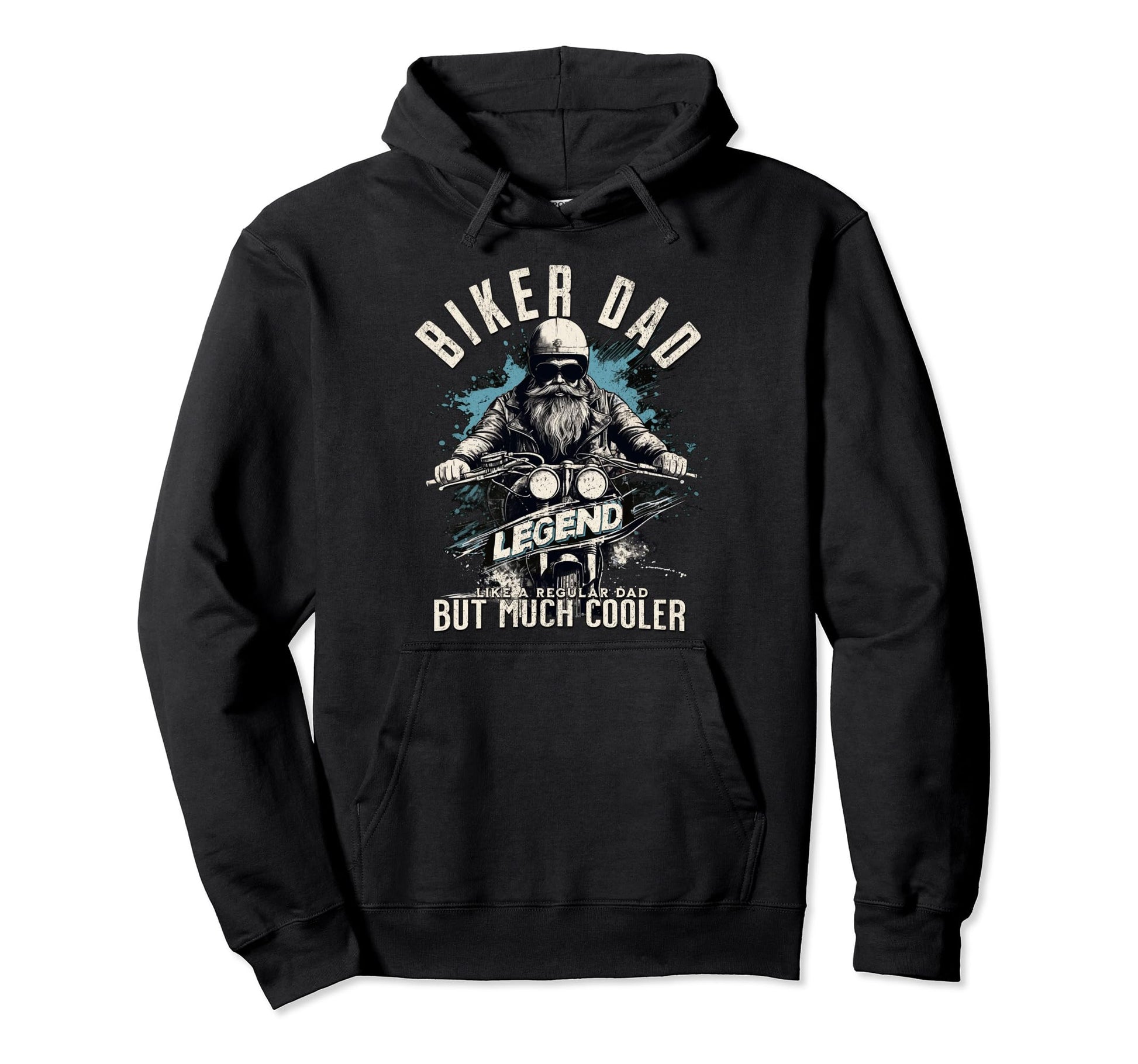 Biker Dad Legend Dad Motorcycle Hoodie - Casual Everyday Wear Men Women - T-Shirt, Sweatshirt, Hoodie