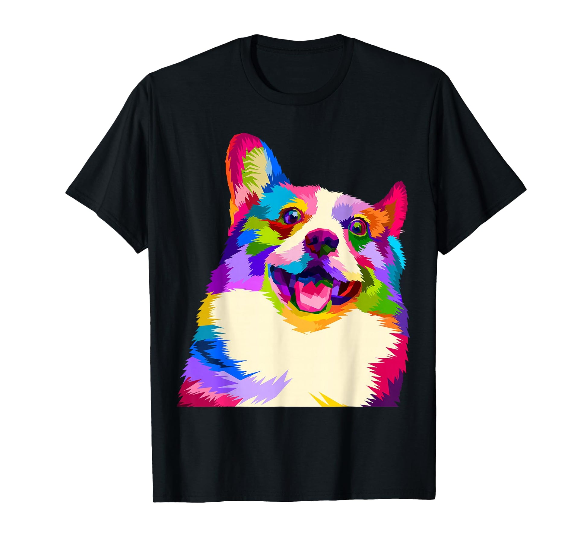 Pem Welsh Corgi Colorful Pop Art T-Shirt - Fun Novelty Design Unisex - T-Shirt, Sweatshirt, Hoodie