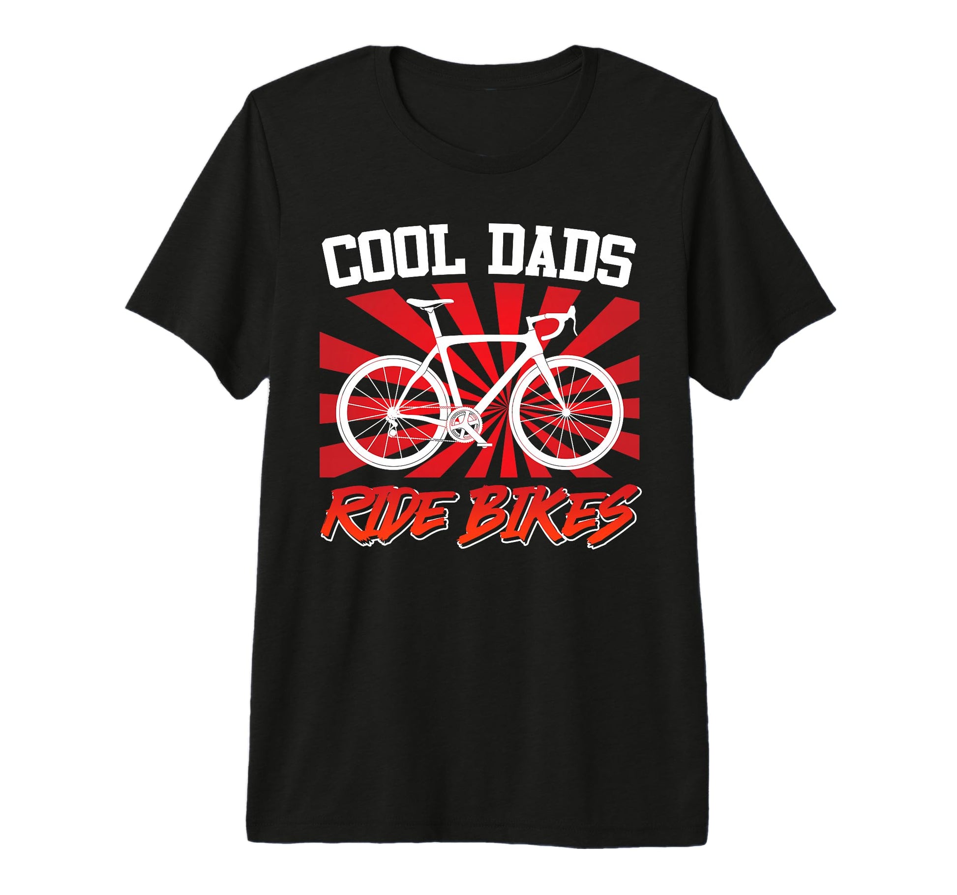 Mens Daddy Dads Ride Bikes Funny Cyclist T-Shirt - Graphic Print Men Women - T-Shirt, Sweatshirt, Hoodie