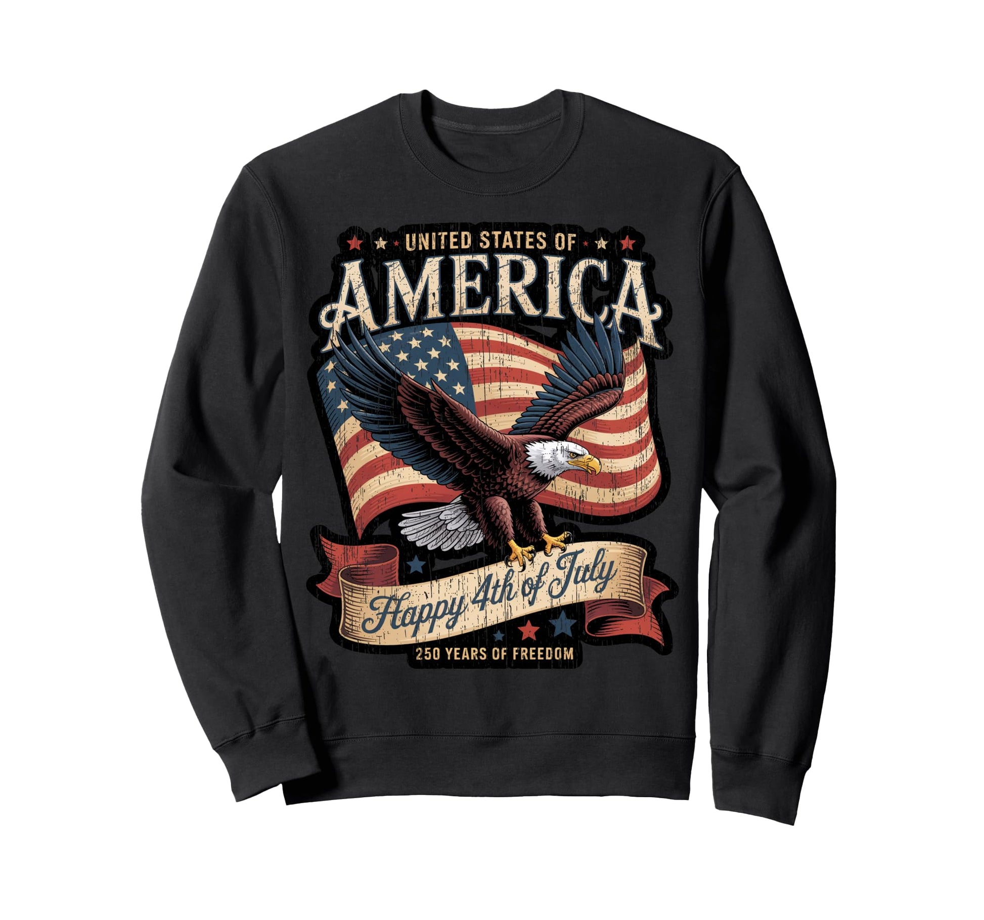 250Th Anniversary America Usa Sweatshirt - Custom Art Print for Adults - T-Shirt, Sweatshirt, Hoodie