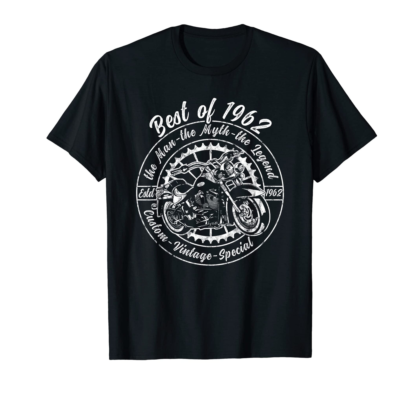 Motorcycle Best 1962 Birthday Dad T-Shirt - Fun Novelty Design Men Women - T-Shirt, Sweatshirt, Hoodie
