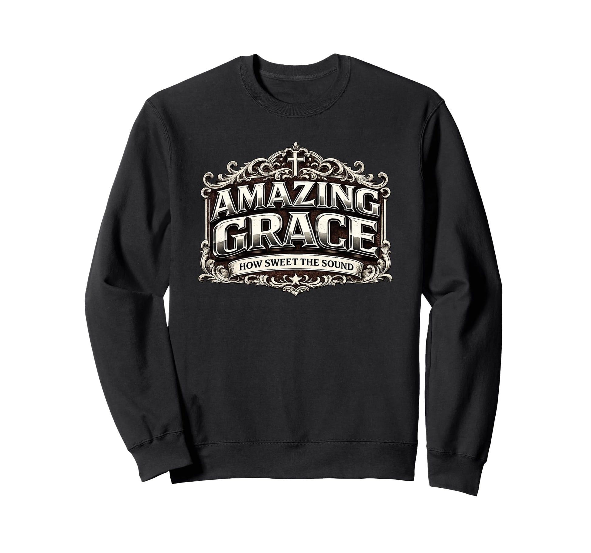 Amazing Grace How Sweet Sound Sweatshirt - Aesthetic Graphic Men Women - T-Shirt, Sweatshirt, Hoodie