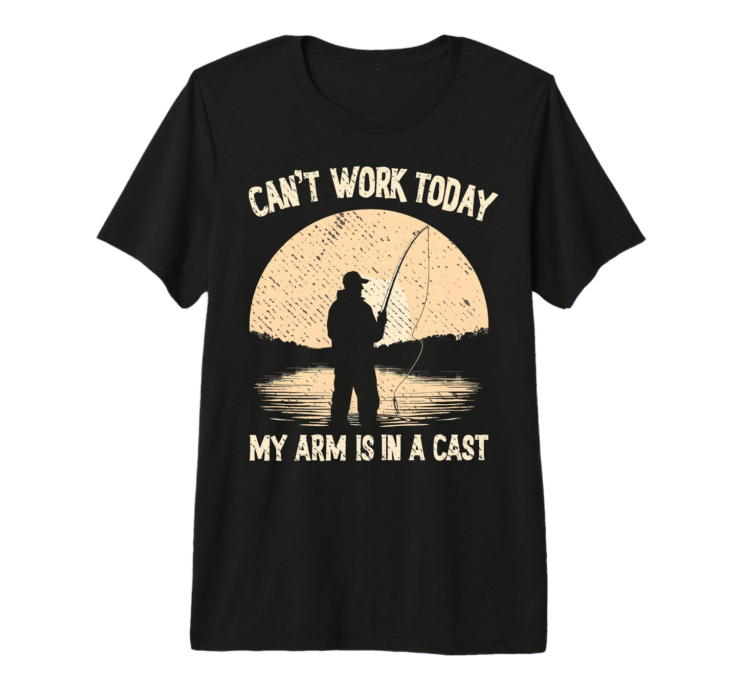 I Cant Work Today My Arm Is Cast Fish T-Shirt - Fun Novelty Design Unisex - T-Shirt, Sweatshirt, Hoodie