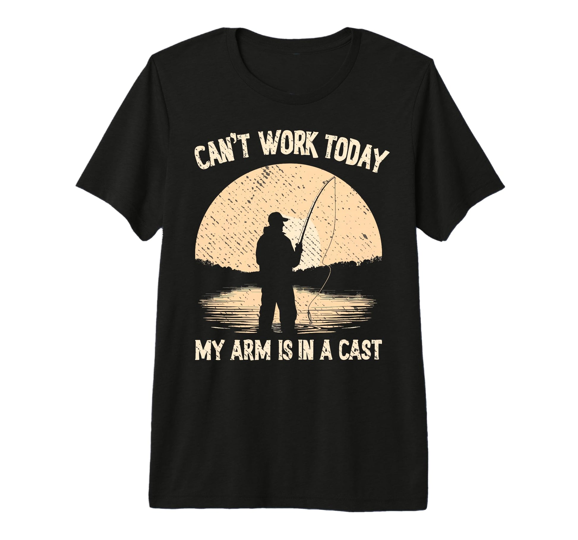 I Cant Work Today My Arm Is Cast Fish T-Shirt - Fun Novelty Design Unisex - T-Shirt, Sweatshirt, Hoodie
