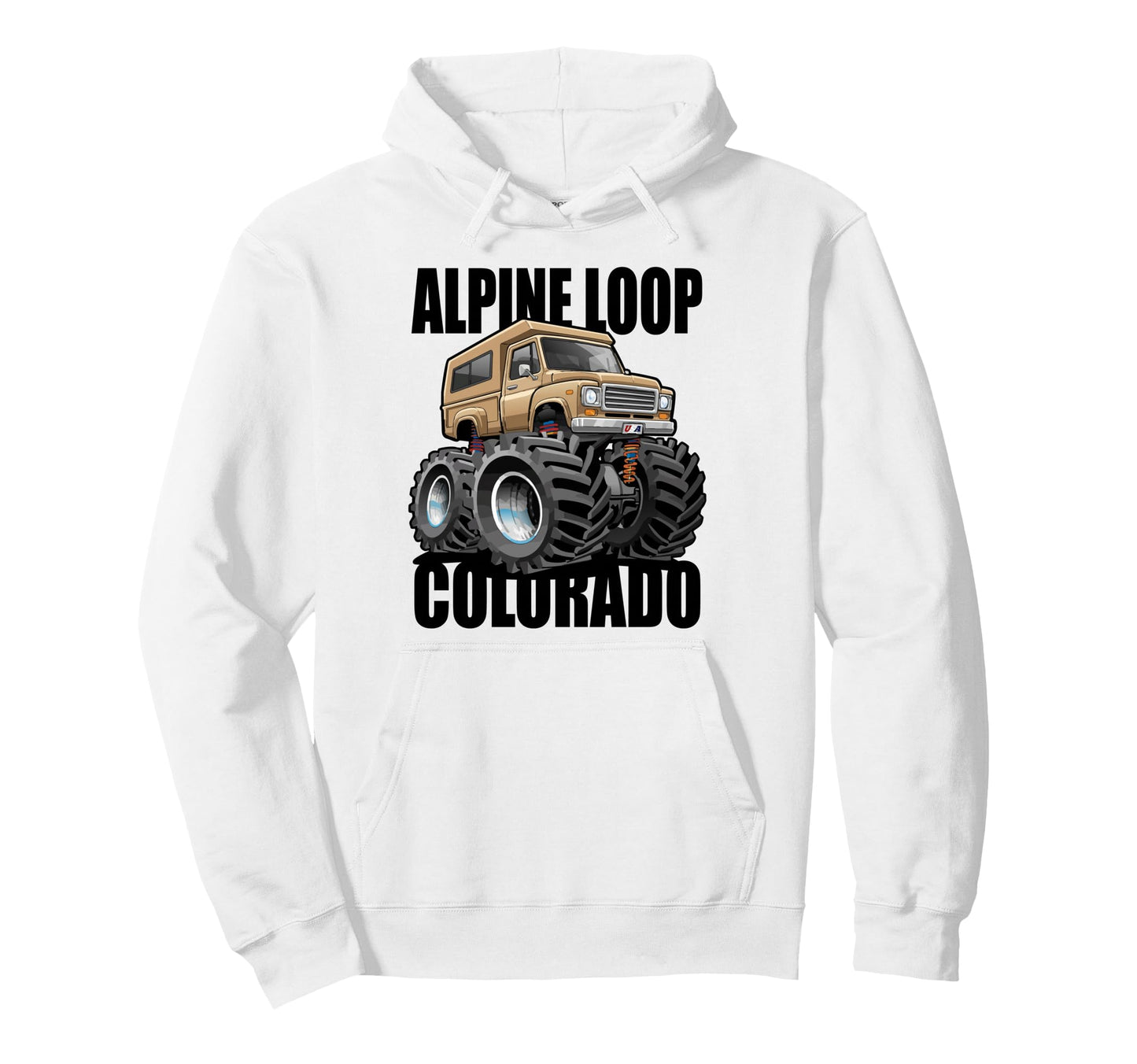 Alpine Loop Colorado Overlanding Hoodie - Aesthetic Graphic for Adults - T-Shirt, Sweatshirt, Hoodie