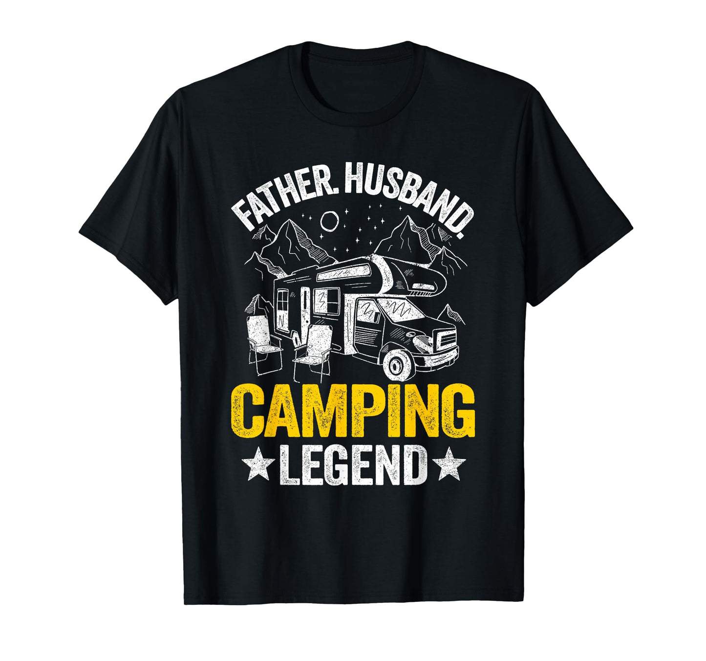 Father Husband Camping Legend Rv Camper Dad T-Shirt - Graphic Print Unisex - T-Shirt, Sweatshirt, Hoodie