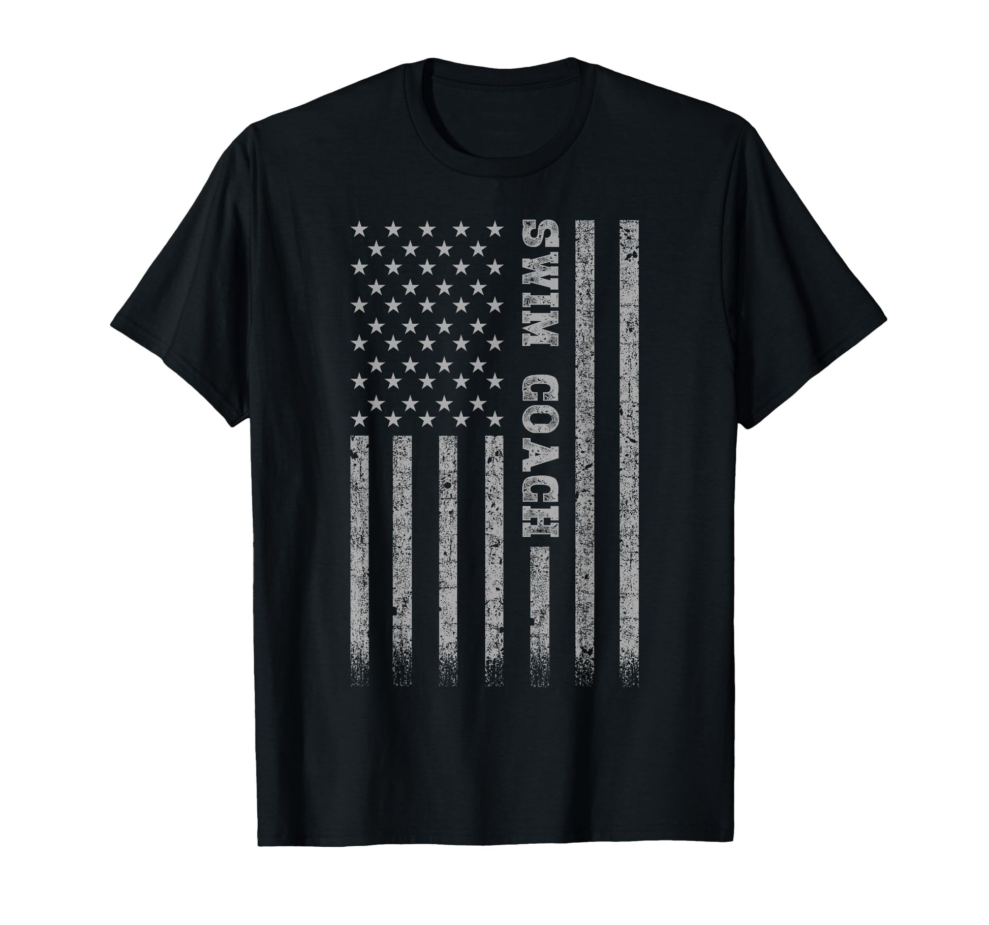 Swim Coach American Flag T-Shirt - Aesthetic Graphic for Adults - T-Shirt, Sweatshirt, Hoodie