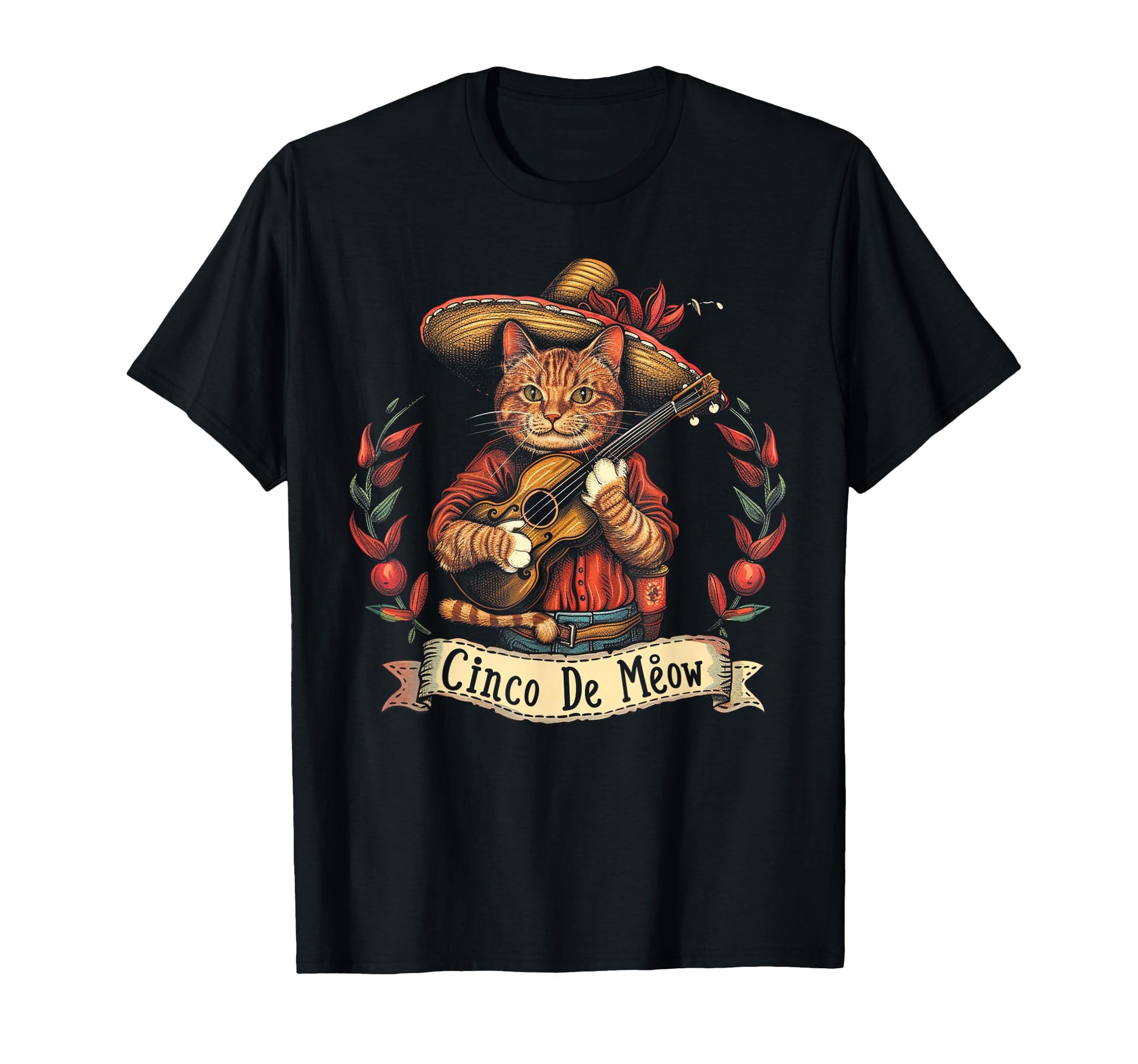 Cat Cinco De Meow Mayo Mexican Fiesta T-Shirt - Unique Graphic Men Women - T-Shirt, Sweatshirt, Hoodie