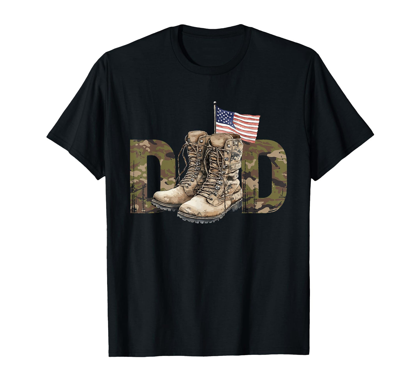 Military Usa American Dad Grandpa Fathers T-Shirt - Novelty Apparel Unisex - T-Shirt, Sweatshirt, Hoodie
