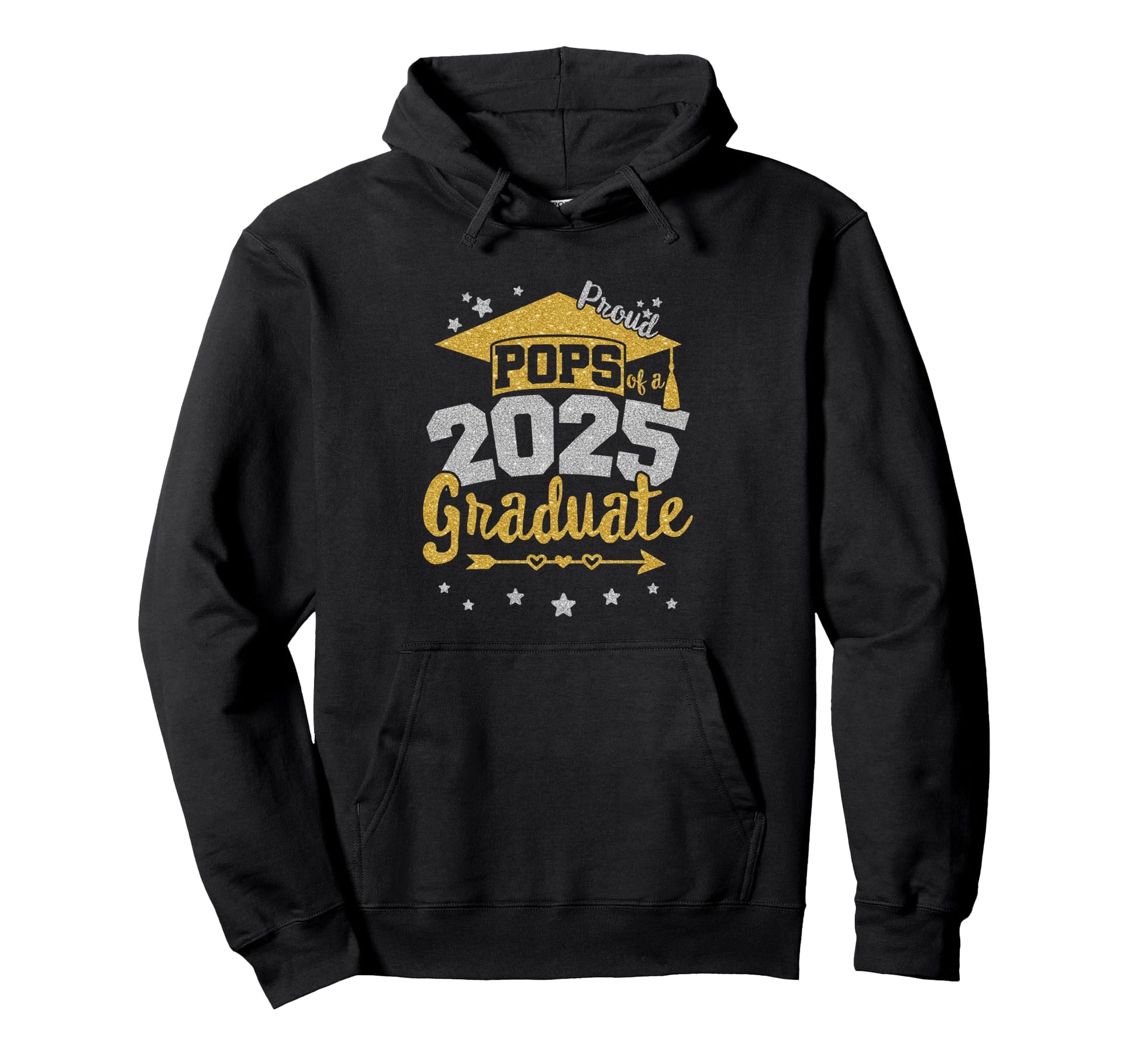 Proud Pops 2025 Graduate Team 25 Senior Hoodie - Trendy Graphic for Adults - T-Shirt, Sweatshirt, Hoodie