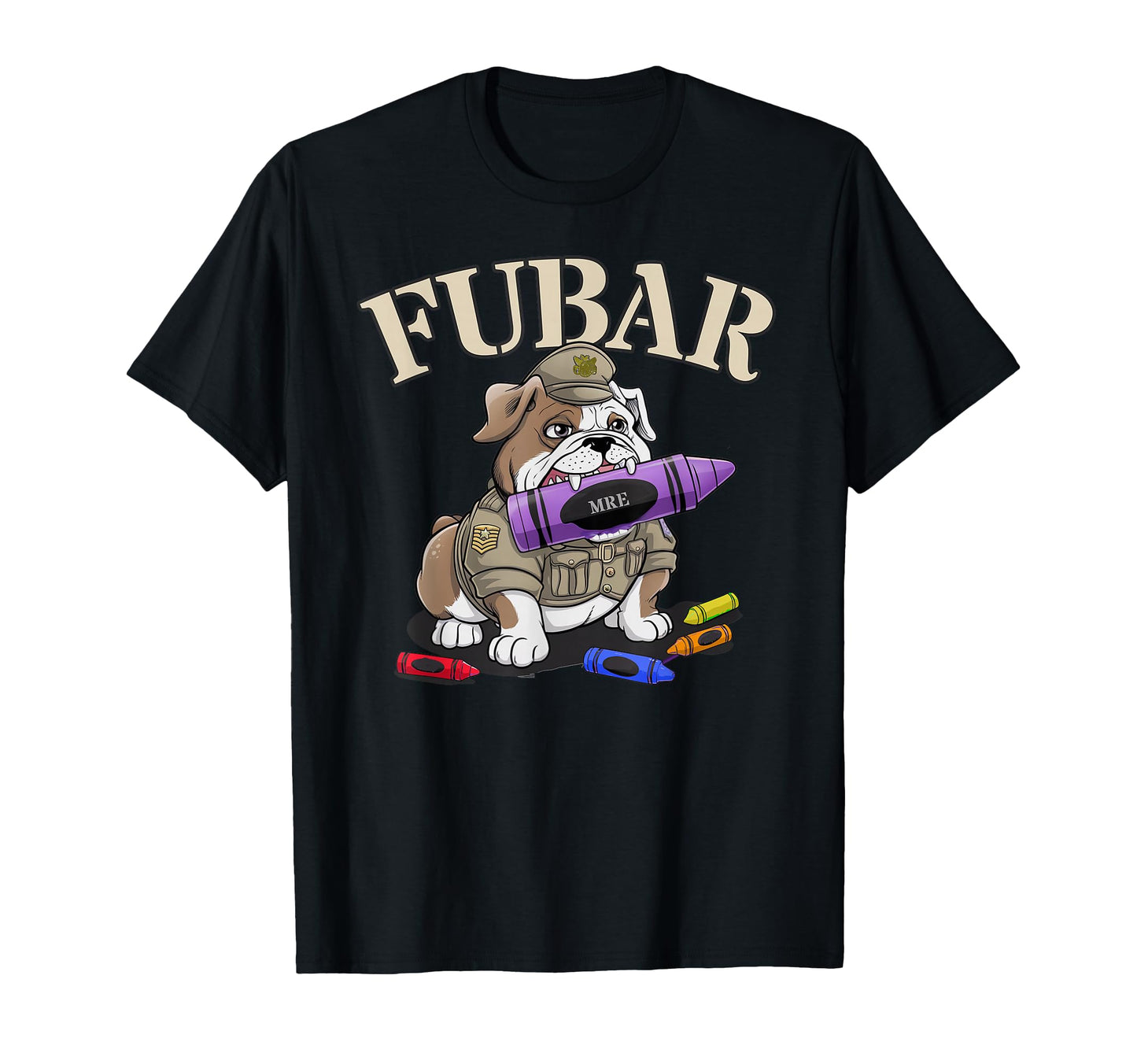 Kawaii Fubar I Eat Crayons Bulldog T-Shirt - Unique Graphic for Adults - T-Shirt, Sweatshirt, Hoodie