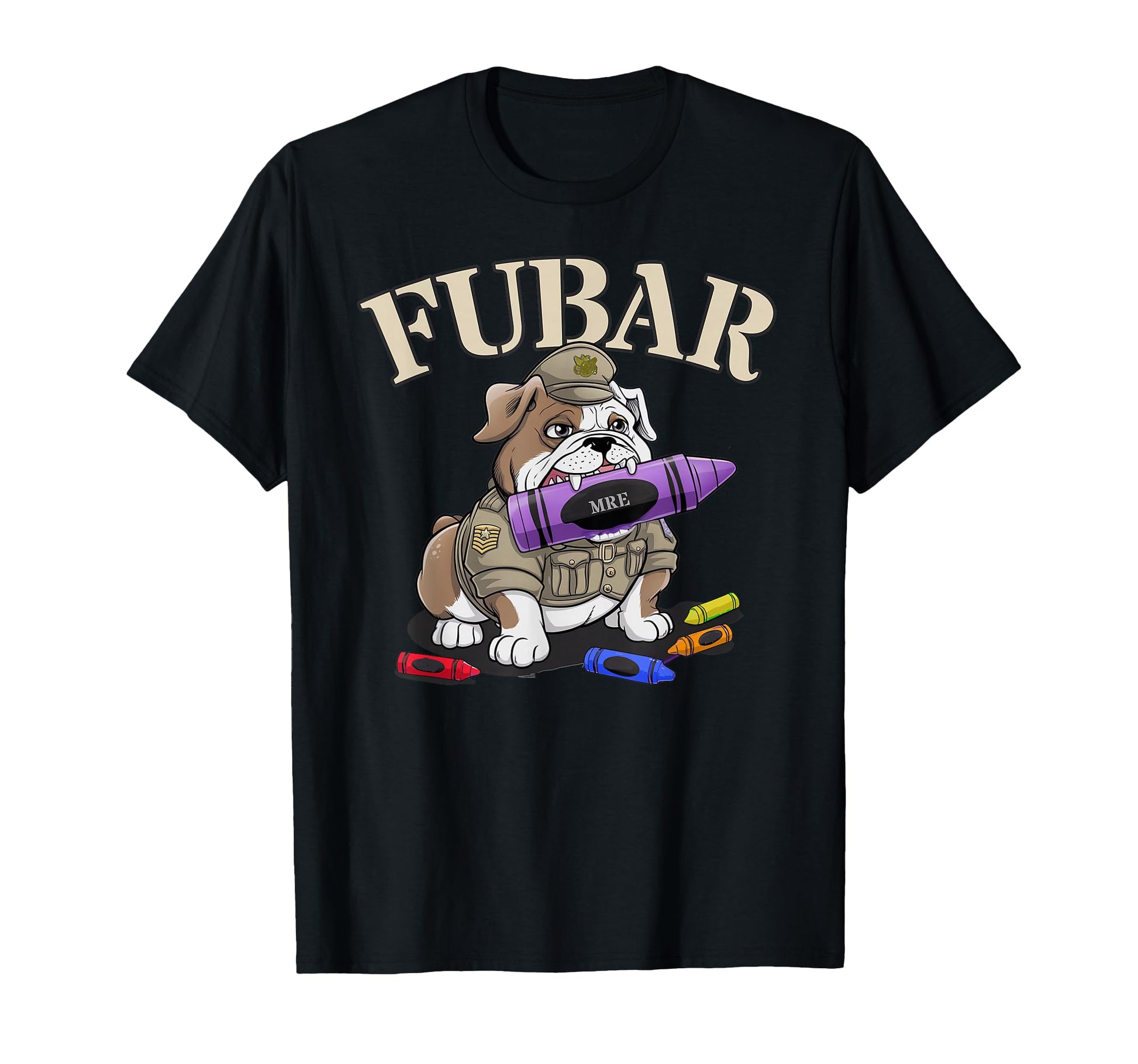 Kawaii Fubar I Eat Crayons Bulldog T-Shirt - Unique Graphic for Adults - T-Shirt, Sweatshirt, Hoodie