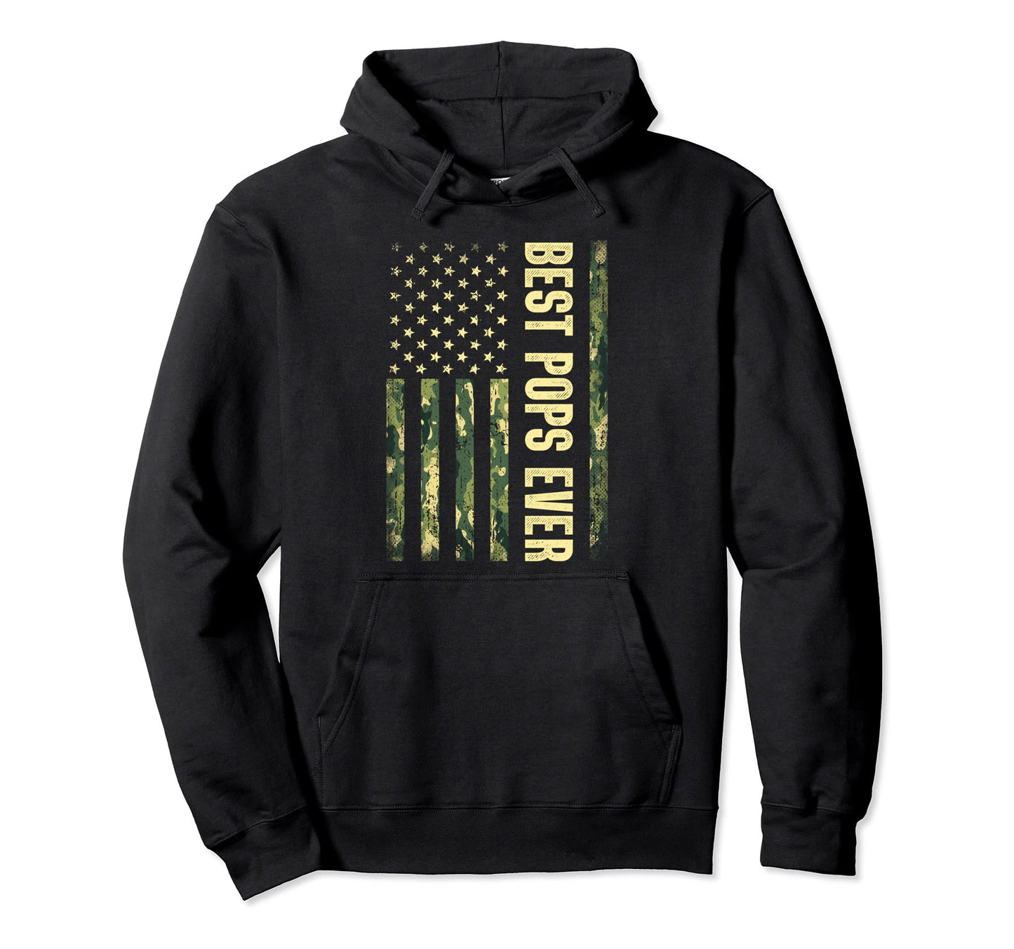 Best Pops Ever Usa Flag Camouflage Hoodie - Novelty Apparel Men Women - T-Shirt, Sweatshirt, Hoodie