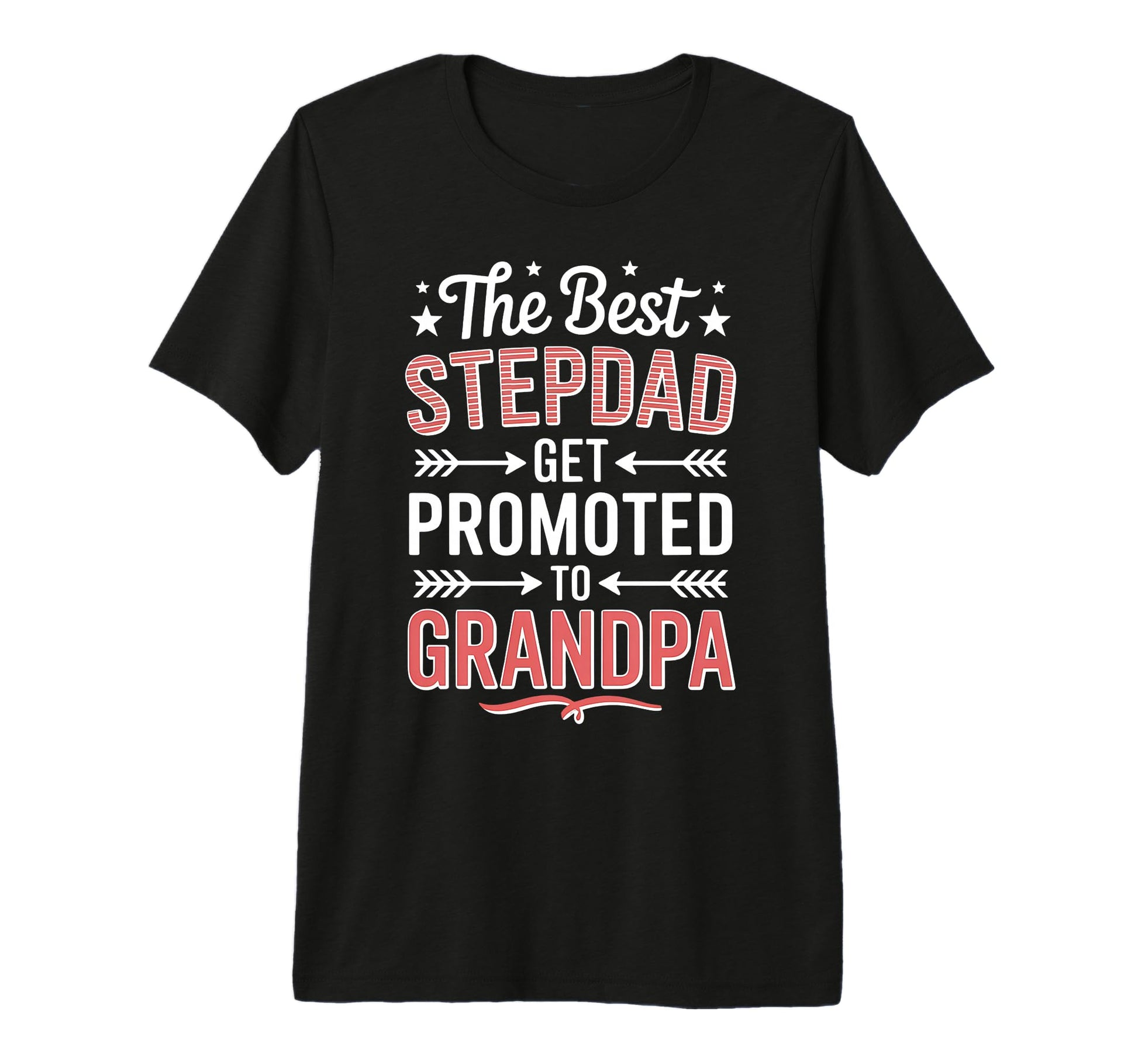 Best Stepdad Promoted To Grandpa Tri T-Shirt - Novelty Apparel for Adults - T-Shirt, Sweatshirt, Hoodie