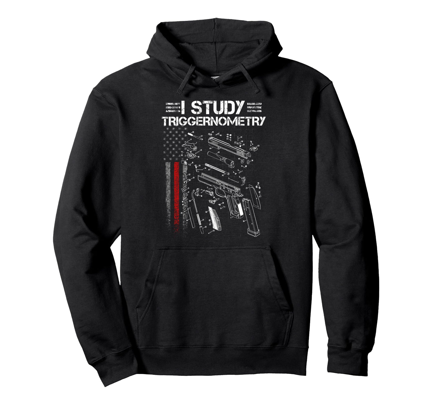 I Study Triggernometry Gun Veteran Hoodie - Aesthetic Graphic for Adults - T-Shirt, Sweatshirt, Hoodie