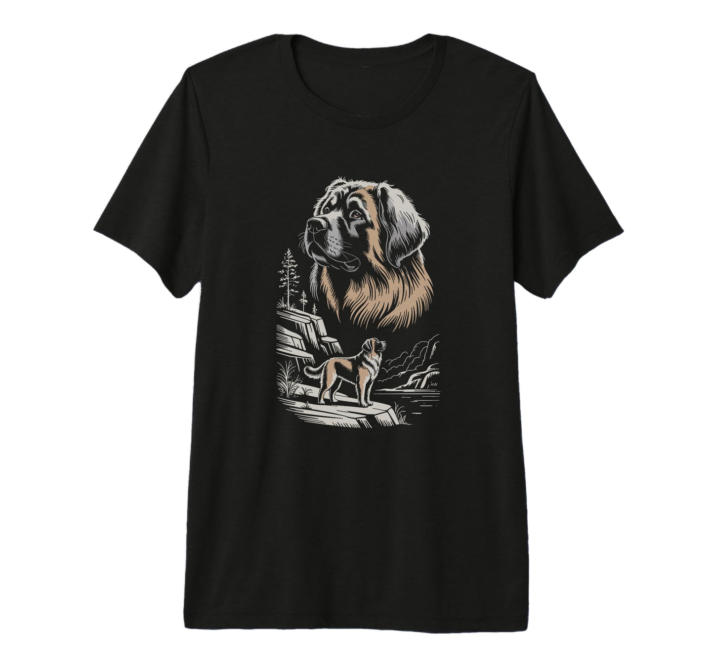 Mom Dad Leonberger Dog Owner Hiking T-Shirt - Minimalist Print Men Women - T-Shirt, Sweatshirt, Hoodie
