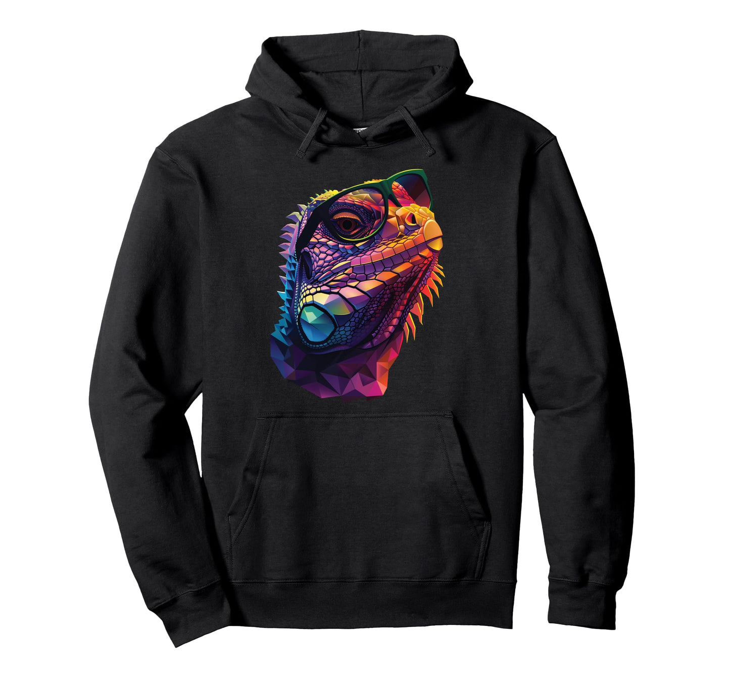 Iguana Dad Mom Sunglasses Iguana Hoodie - Custom Art Print for Adults - T-Shirt, Sweatshirt, Hoodie