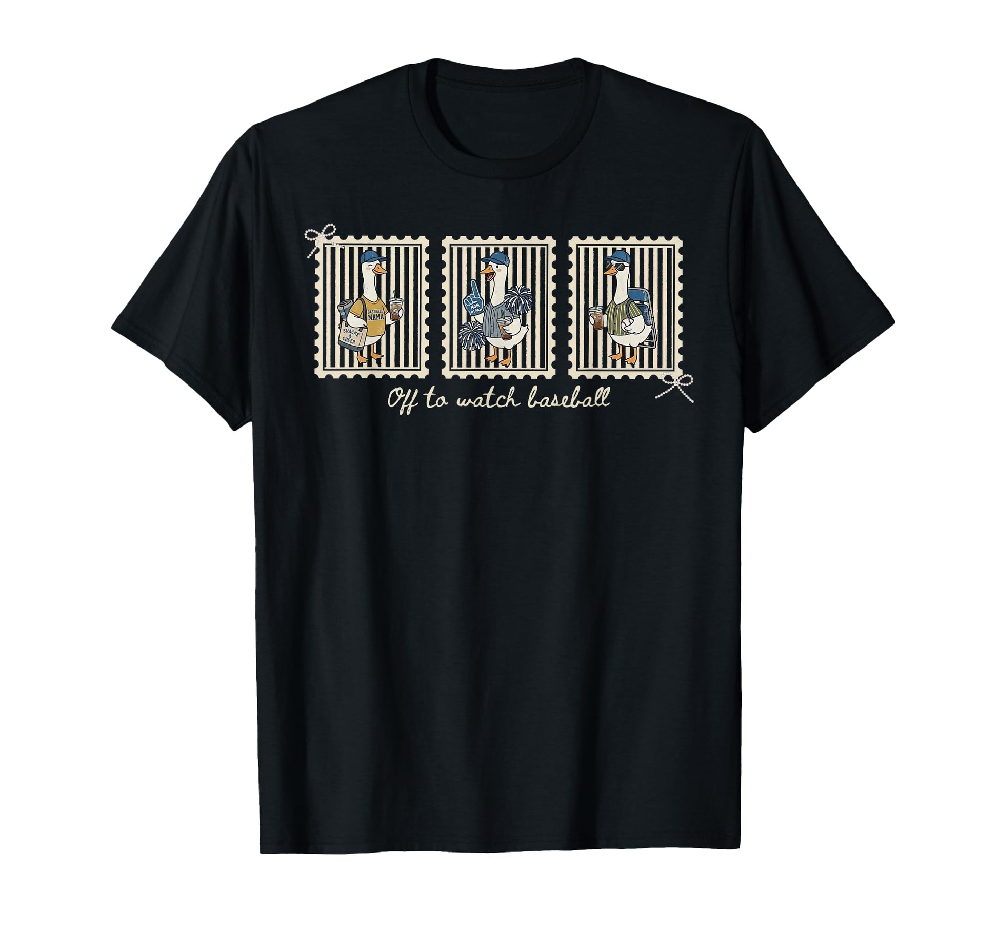 Stamp Off To Watch Baseball Silly T-Shirt - Aesthetic Graphic for Adults - T-Shirt, Sweatshirt, Hoodie