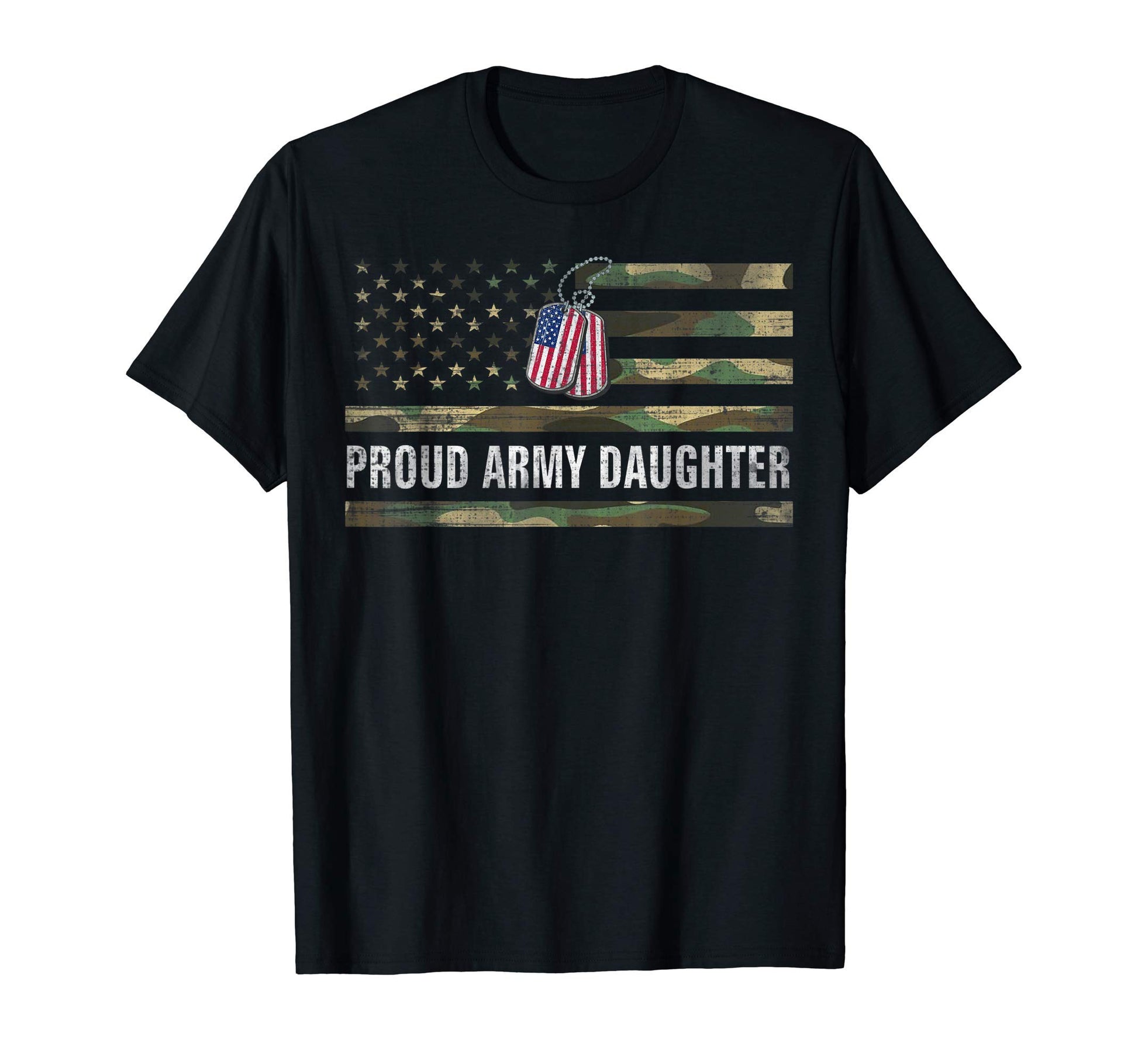 American Flag Proud Army Daughter T-Shirt - Aesthetic Graphic for Adults - T-Shirt, Sweatshirt, Hoodie
