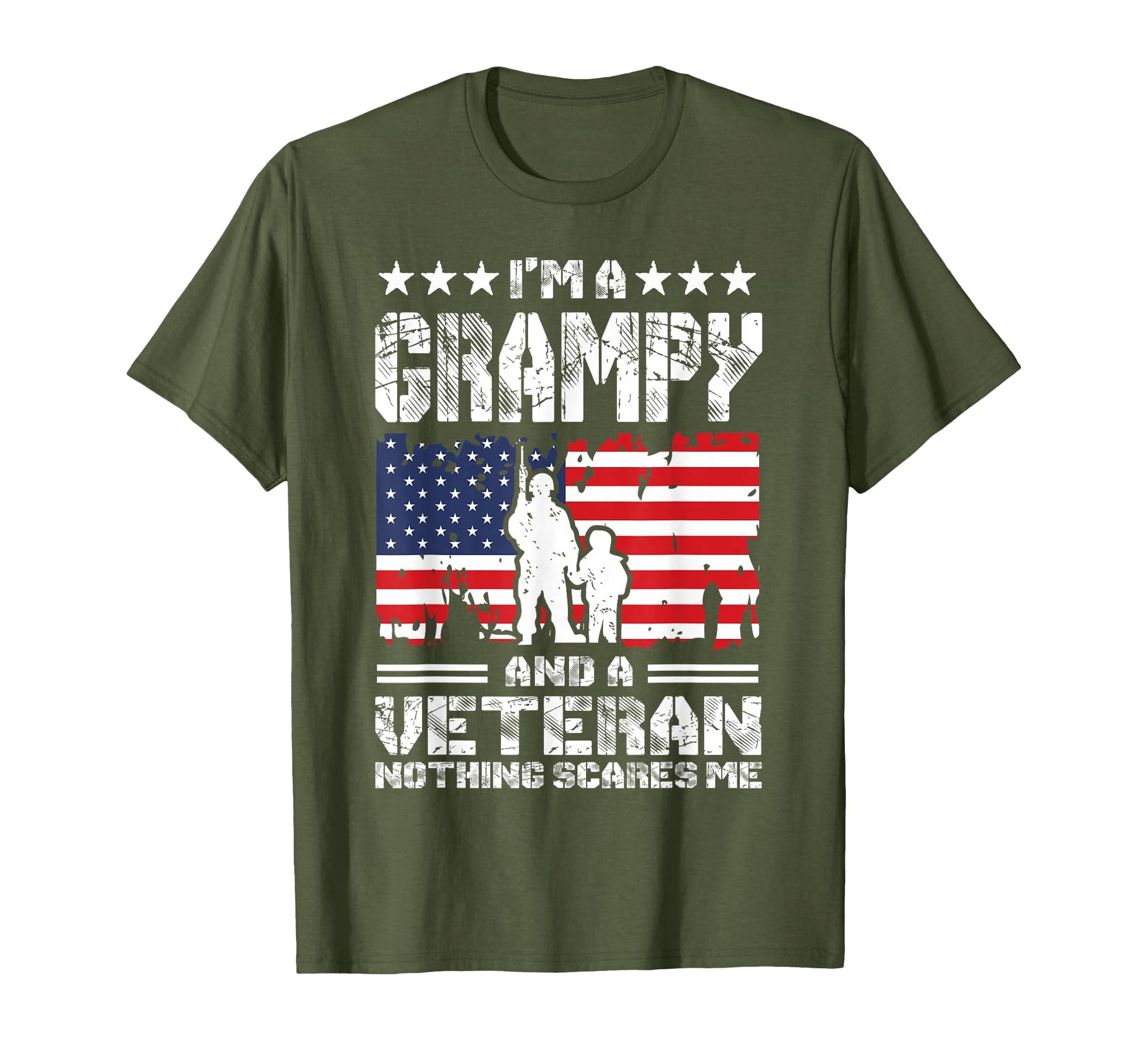 Mens Im Grampy And Veteran Nothing T-Shirt - Minimalist Print for Adults - T-Shirt, Sweatshirt, Hoodie