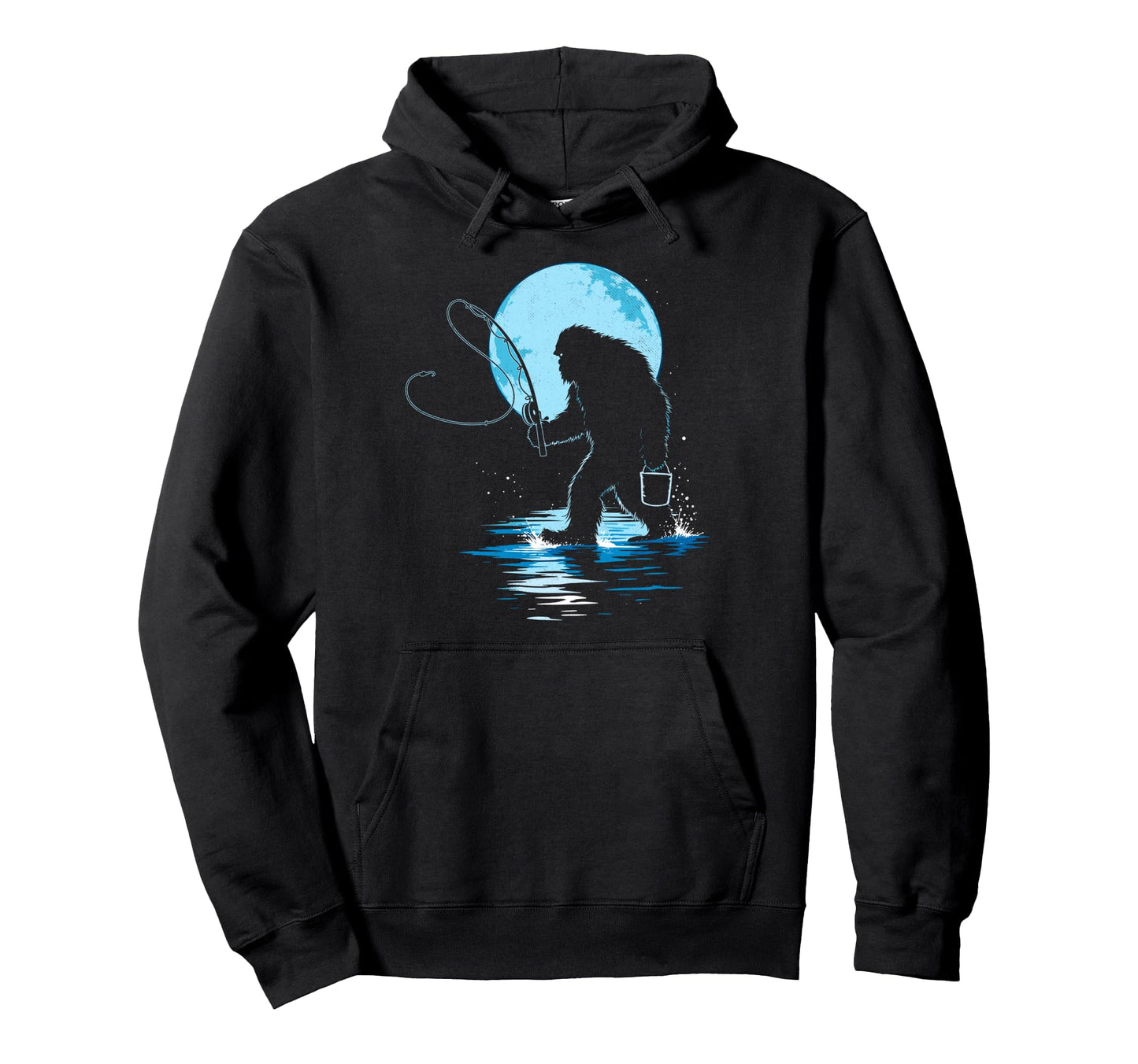 Bassquatch Sasquatch Fisher Bass Fishing Hoodie - Aesthetic Graphic Unisex - T-Shirt, Sweatshirt, Hoodie