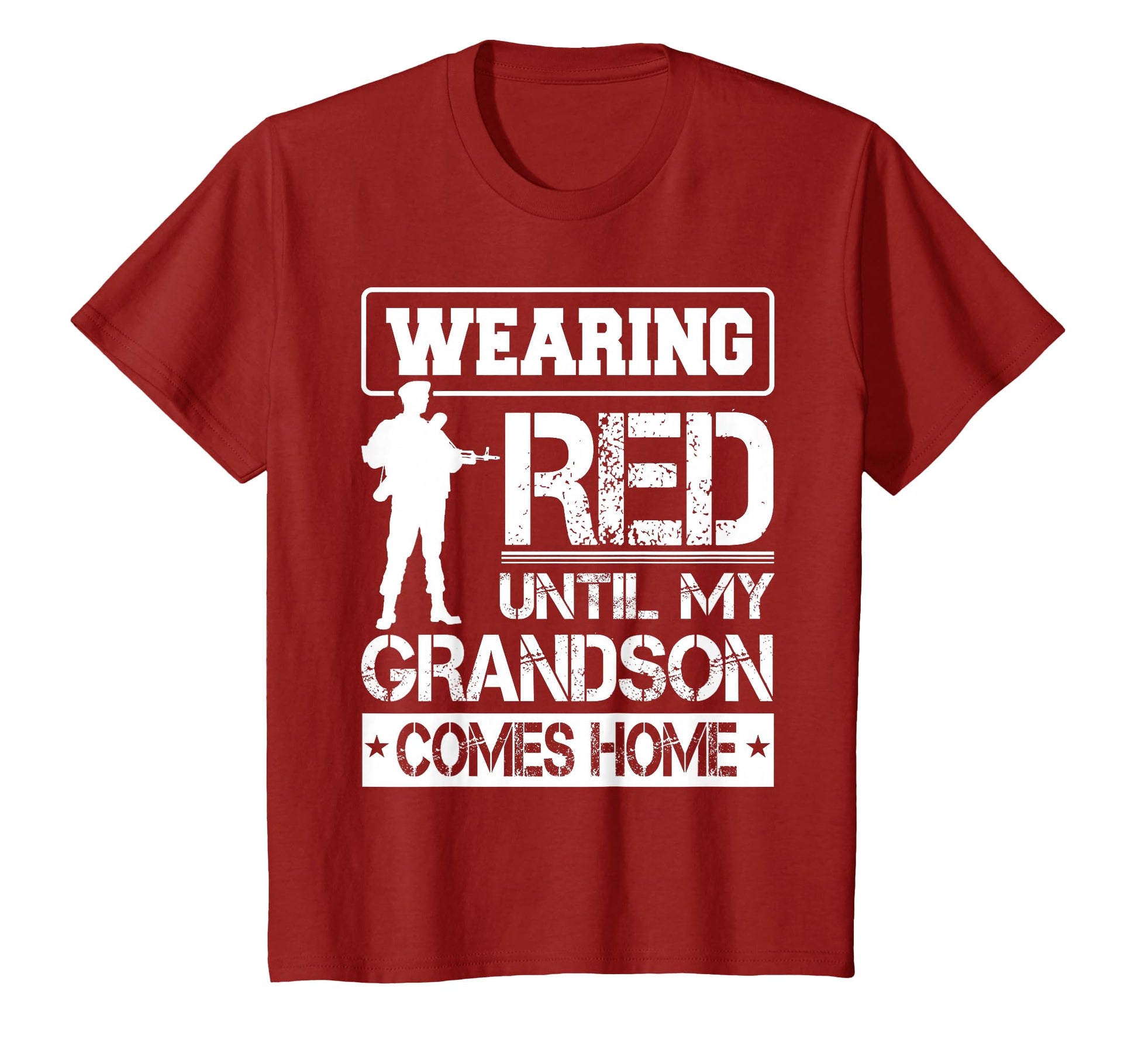 Red Friday My Grandson Military Troops T-Shirt - Trendy Graphic Unisex - T-Shirt, Sweatshirt, Hoodie
