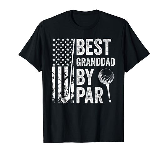 Best Grandad Par Usa Flag Golf T-Shirt - Fun Novelty Design Men Women - T-Shirt, Sweatshirt, Hoodie
