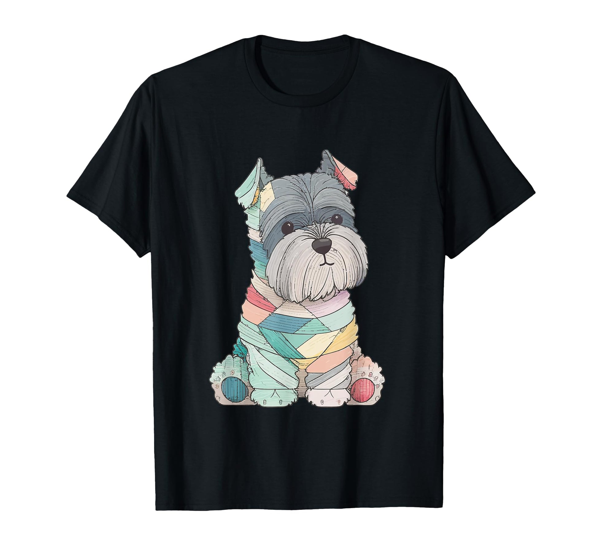 Mini Miniature Schnauzer Colorful Pop Art T-Shirt - Trendy Graphic Unisex - T-Shirt, Sweatshirt, Hoodie
