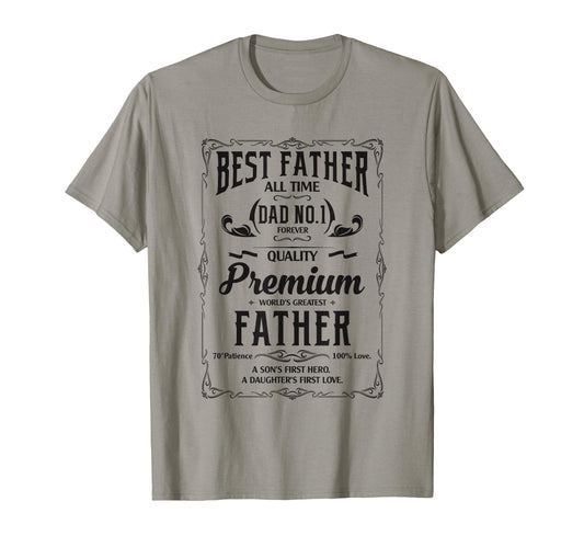 Best Father Worlds Greatest Dad No 1 T-Shirt - Custom Art Print Men Women - T-Shirt, Sweatshirt, Hoodie