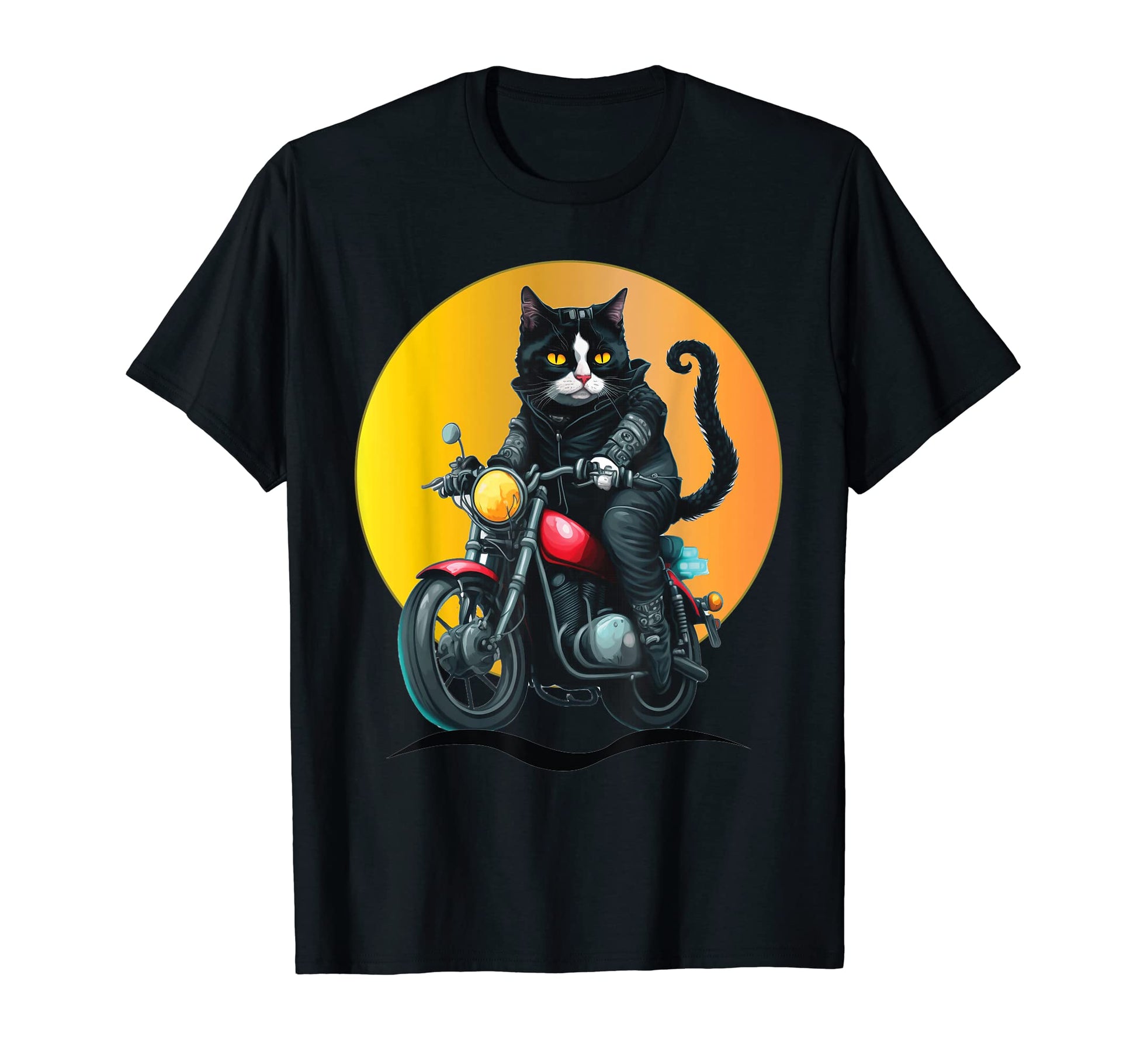 Motorcycle Tuxedo Cat Lovers Dad Mom T-Shirt - Trendy Graphic Unisex - T-Shirt, Sweatshirt, Hoodie