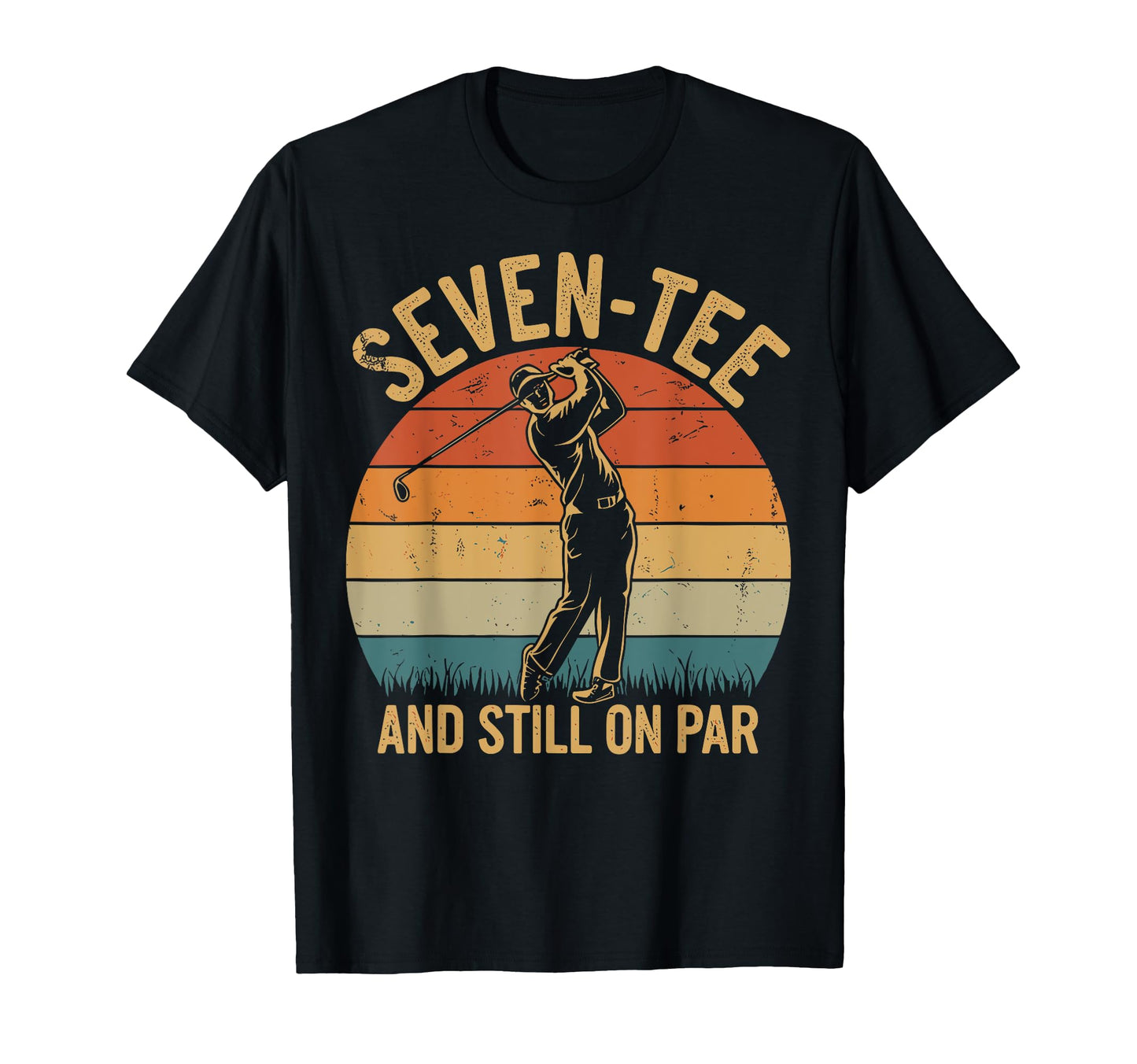70Th Birthday Golfer Golf Pun Seven T-Shirt - Minimalist Print Men Women - T-Shirt, Sweatshirt, Hoodie