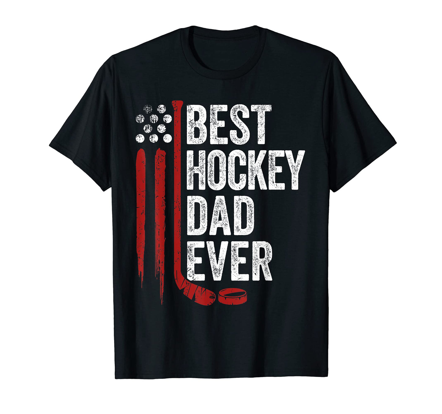 Mens Best Hockey Dad Ever American T-Shirt - Novelty Apparel Men Women - T-Shirt, Sweatshirt, Hoodie