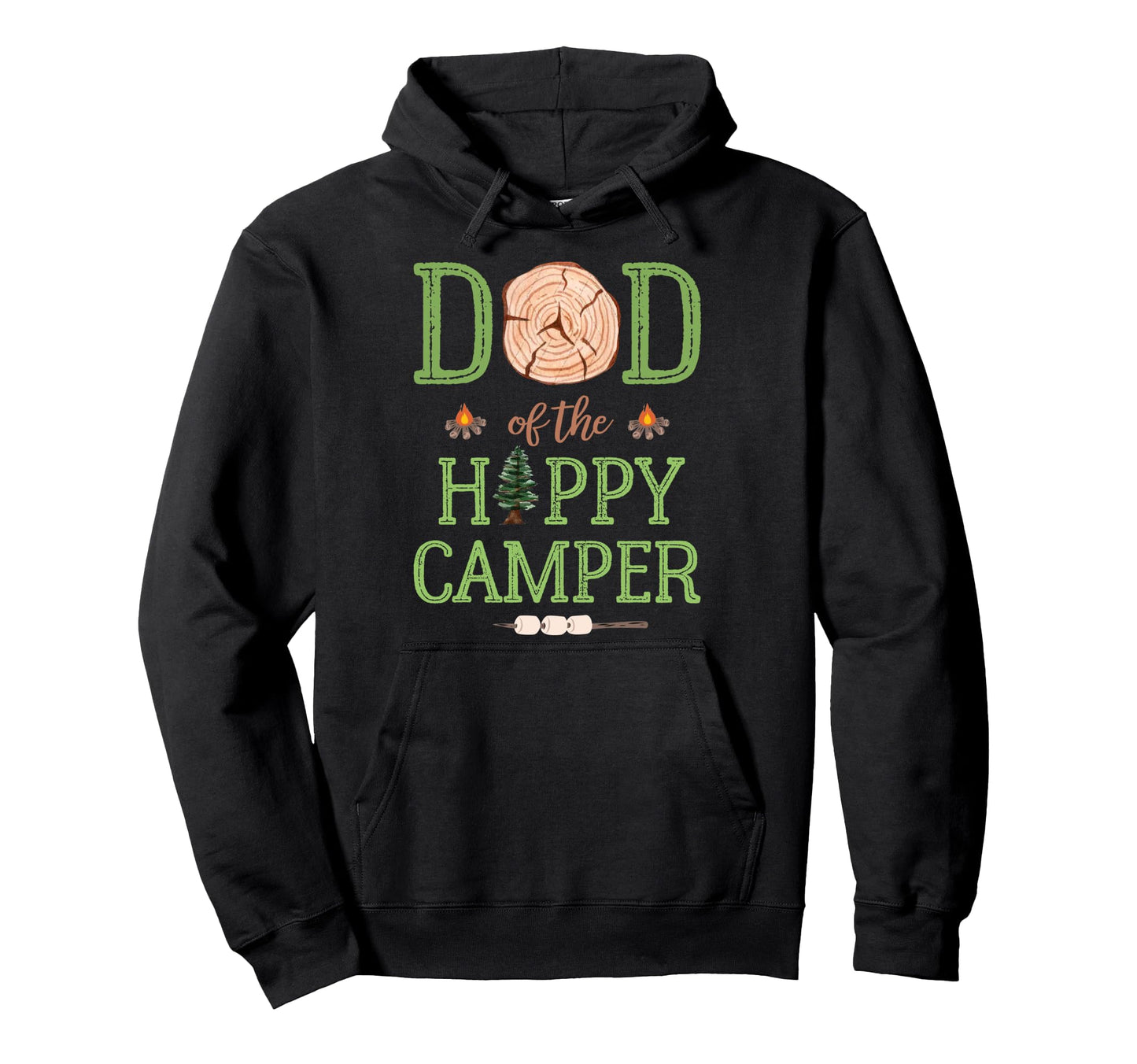 Dad Happy Camper 1St Birthday Camping Hoodie - Graphic Print for Adults - T-Shirt, Sweatshirt, Hoodie