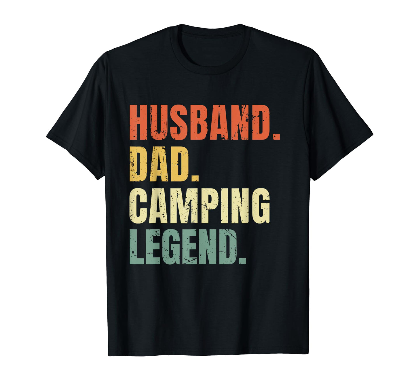 Husband Dad Camping Legend Funny Fathers T-Shirt - Custom Art Print Unisex - T-Shirt, Sweatshirt, Hoodie
