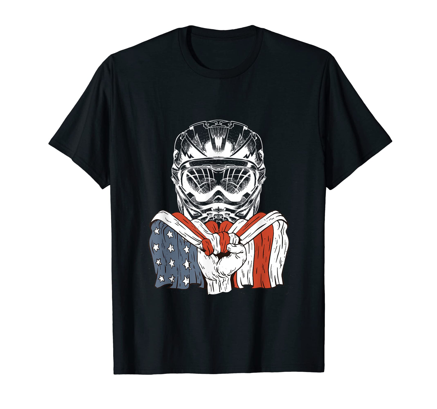 Bike American Flag T-Shirt - Fun Novelty Design Men Women - T-Shirt, Sweatshirt, Hoodie