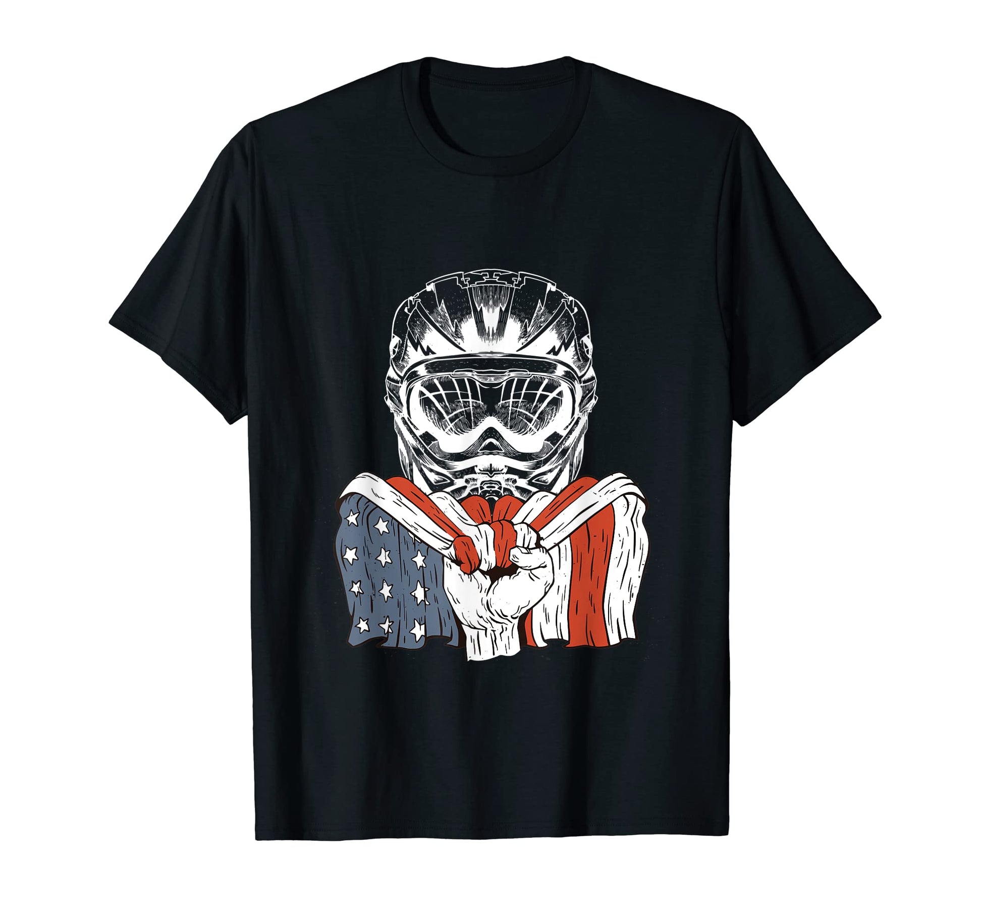 Bike American Flag T-Shirt - Fun Novelty Design Men Women - T-Shirt, Sweatshirt, Hoodie
