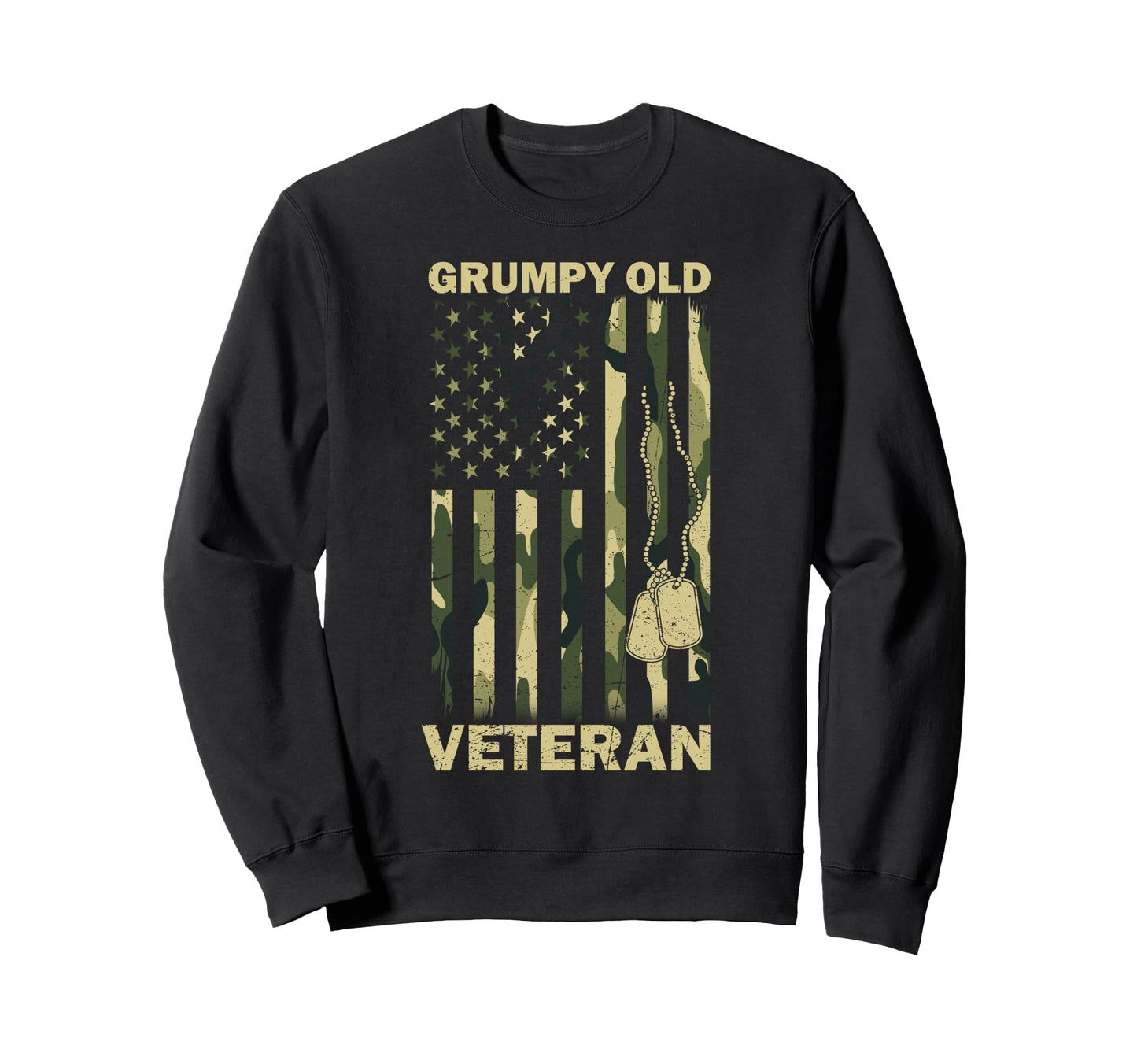 Patriotic Grumpy Old Veteran Sweatshirt - Streetwear Style for Adults - T-Shirt, Sweatshirt, Hoodie