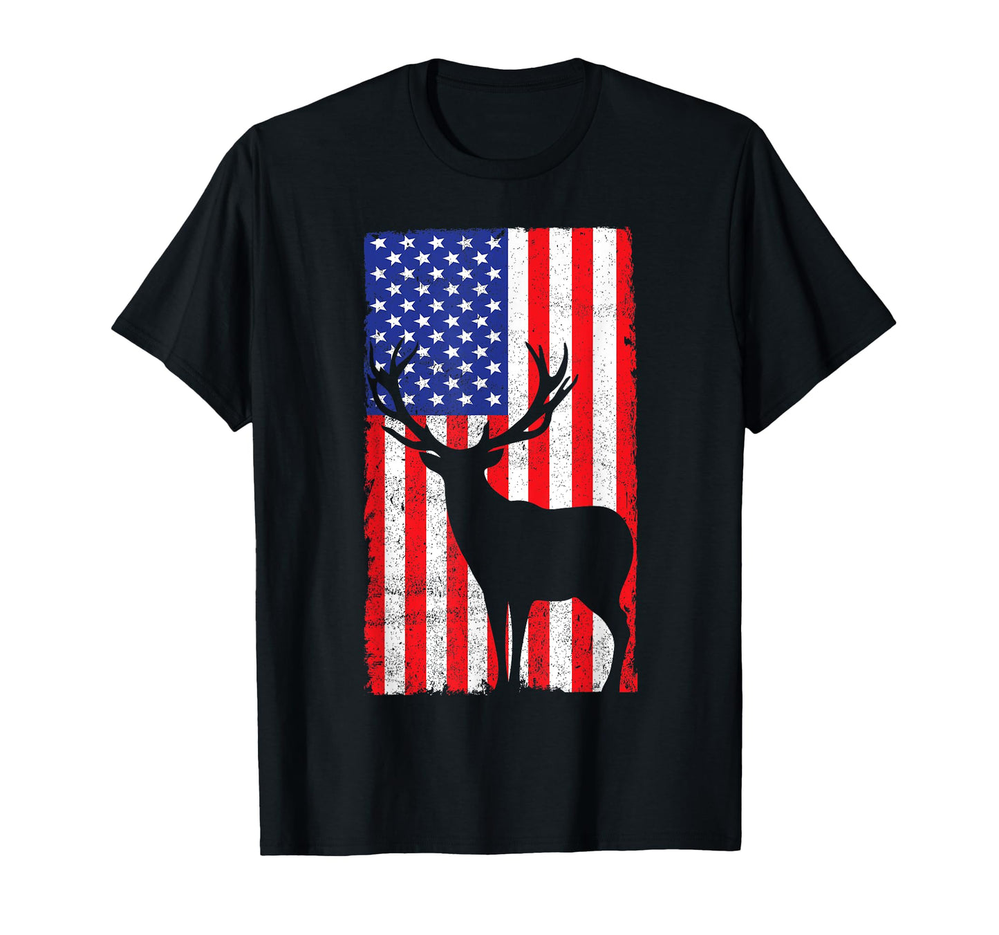 Deer Game Hunting Patriotic America T-Shirt - Minimalist Print Men Women - T-Shirt, Sweatshirt, Hoodie