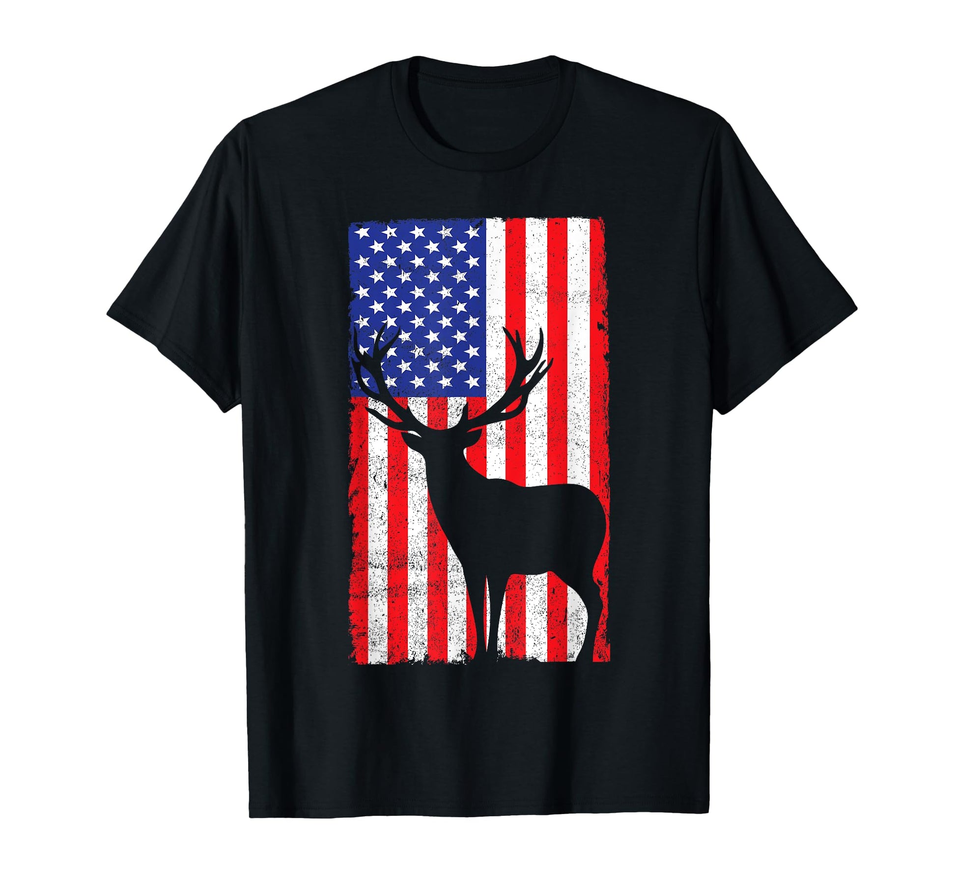 Deer Game Hunting Patriotic America T-Shirt - Minimalist Print Men Women - T-Shirt, Sweatshirt, Hoodie