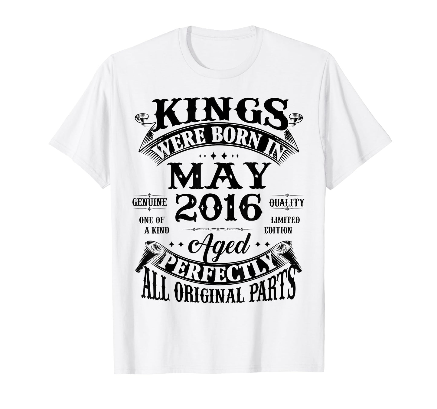 10Th Birthday Gift Kings Born May 2016 10 T-Shirt - Novelty Apparel Unisex - T-Shirt, Sweatshirt, Hoodie